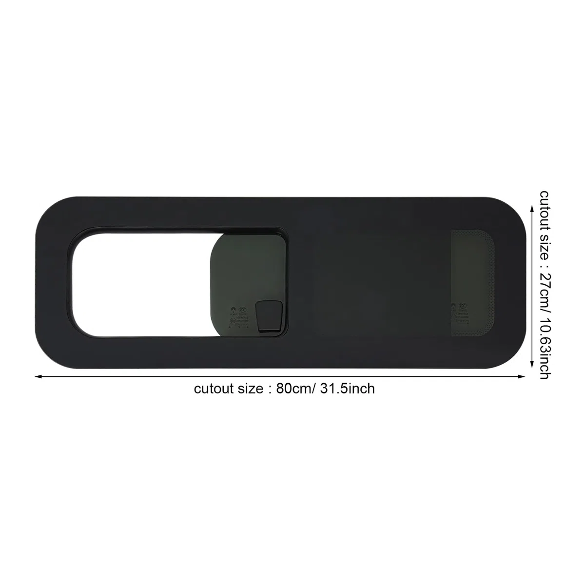 Ventana lateral para autocaravana, ventana deslizante horizontal, para caravanas RV camper, autocaravanas, vehículos de construcción, marina (780 x 280 mm)