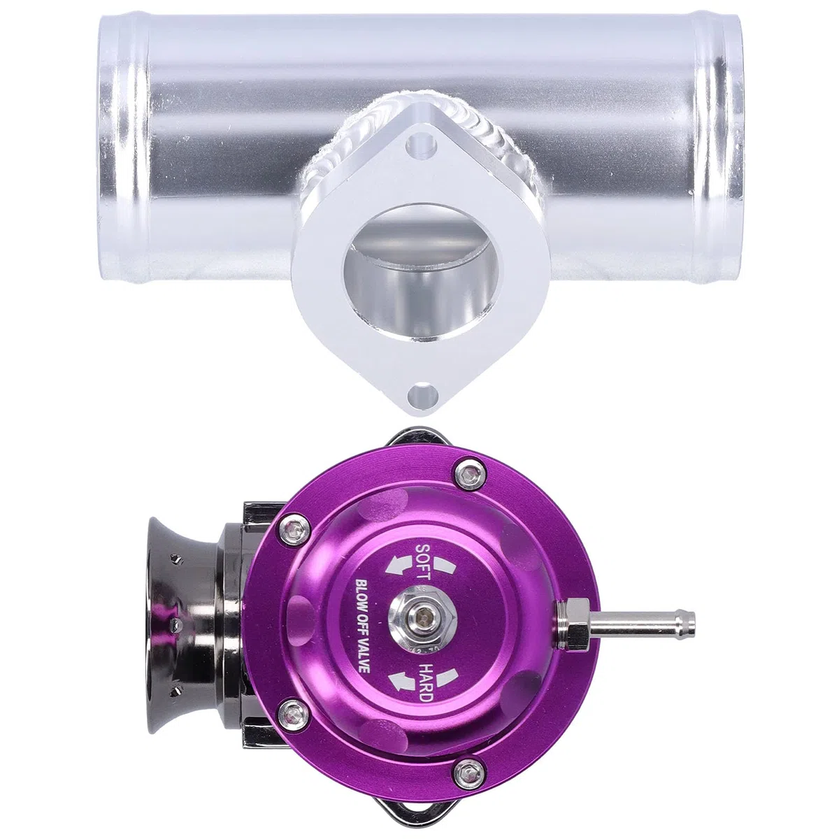 Válvula de descarga turbo de palanquilla de aluminio, tubo de brida de 2,5 pulgadas TipoRS Válvula de descarga universal Accesorio para automóvil SDDBOVGRSBL FPG250(Violeta)