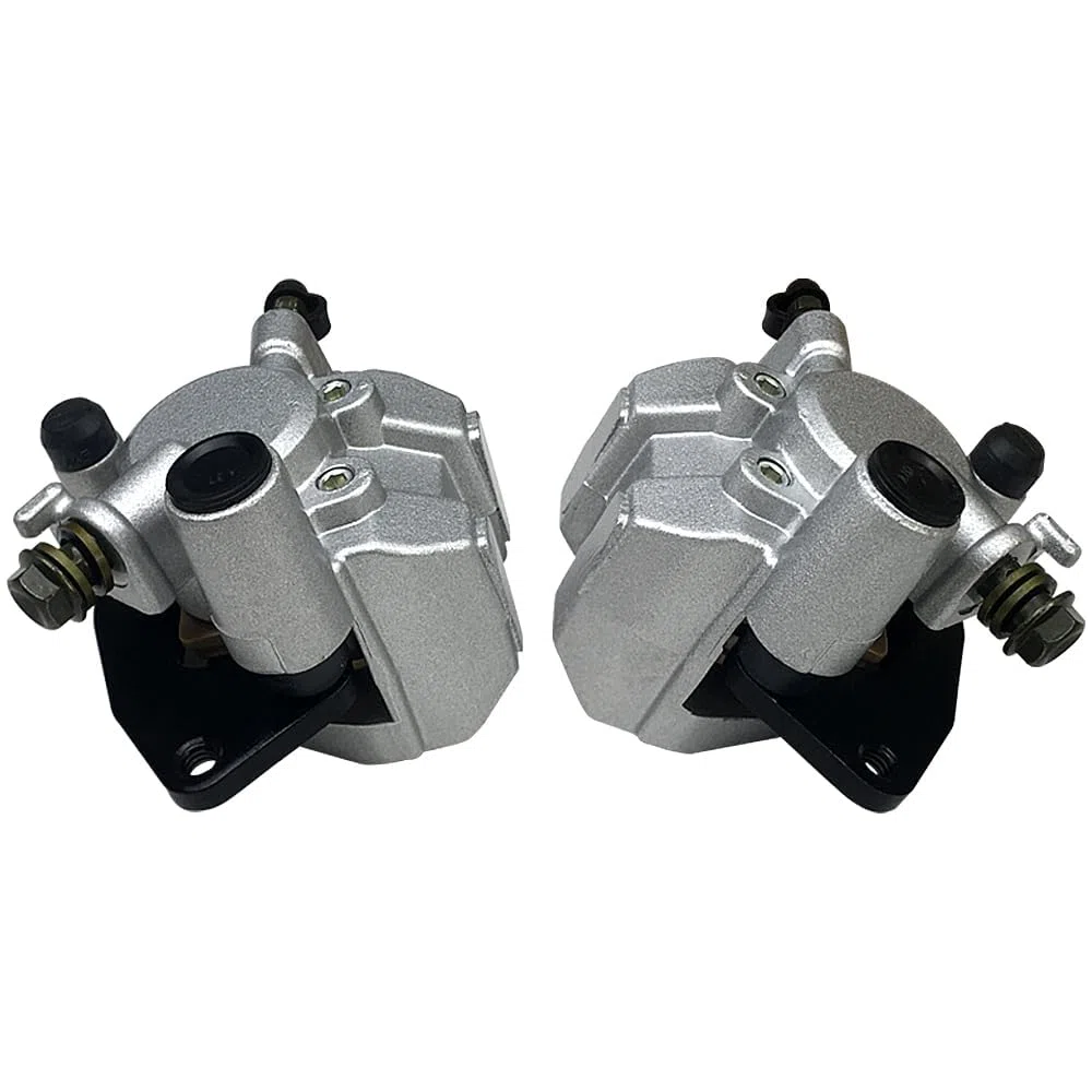 Pinzas de freno delantero izquierdo derecho para Yamaha Raptor Banshee Grizzly Warrior Wolverine Kodiak Big Bear YFM 125 250 350 400 450 660 YFZ450 con Pastillas