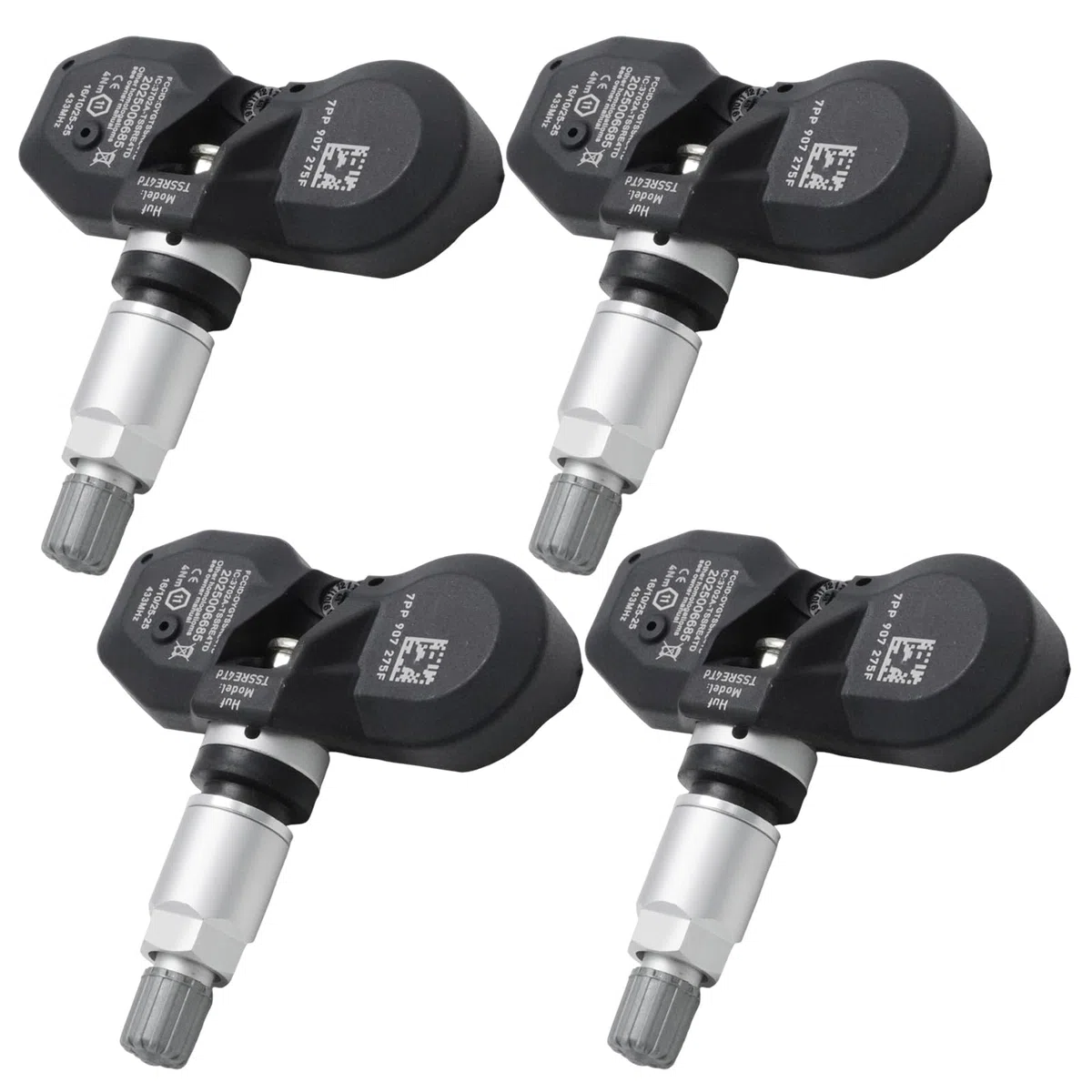 7PP907275F 4PCS TPMS sensores de presión de neumáticos, repuesto para Porsche 991.1 MK1 2016, repuesto para Phaeton a partir de 2008, repuesto para Porsche 981 Cayman Boxster