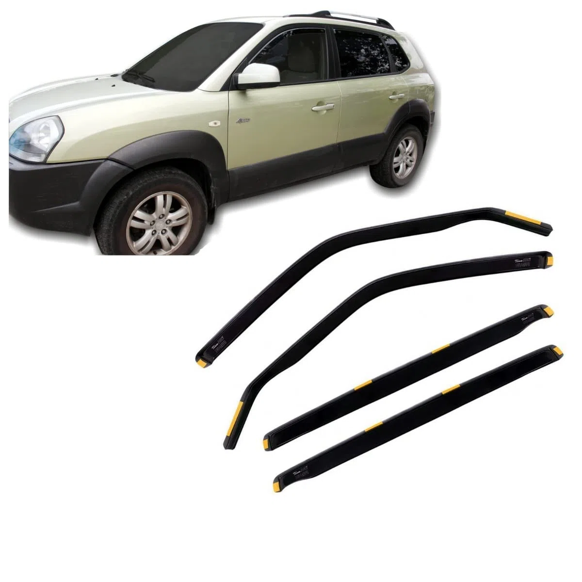 J&J AUTOMOTIVE Derivabrisas para Hyundai Tucson 5 puerta 2004-2010 4pcs