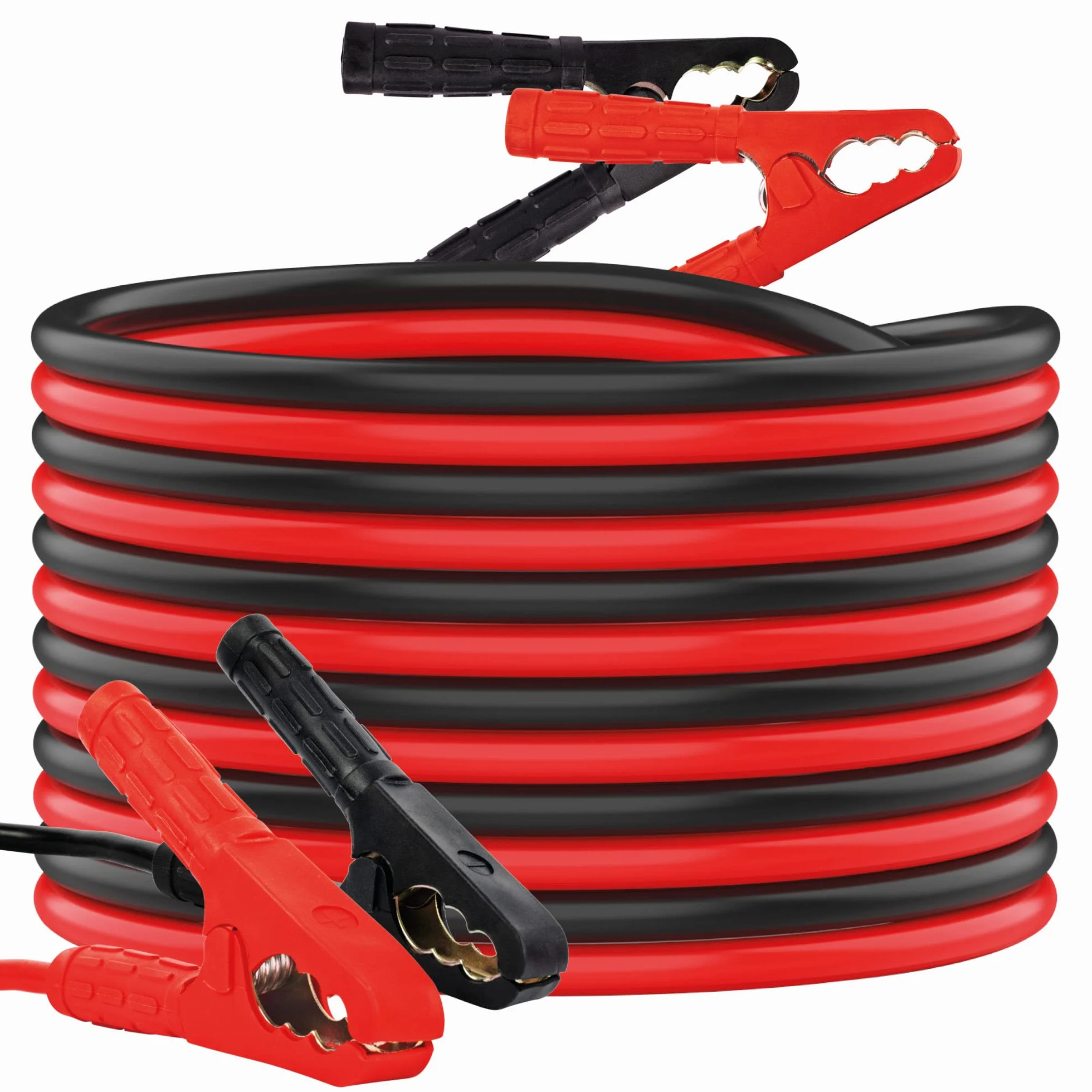 GADLANE Cables de salto de 6 m de largo, resistentes para batería de coche, cables de salto de 1500 amperios y 30 mm² de grosor con abrazaderas fuertes, para coches de gasolina y diésel (1500A)