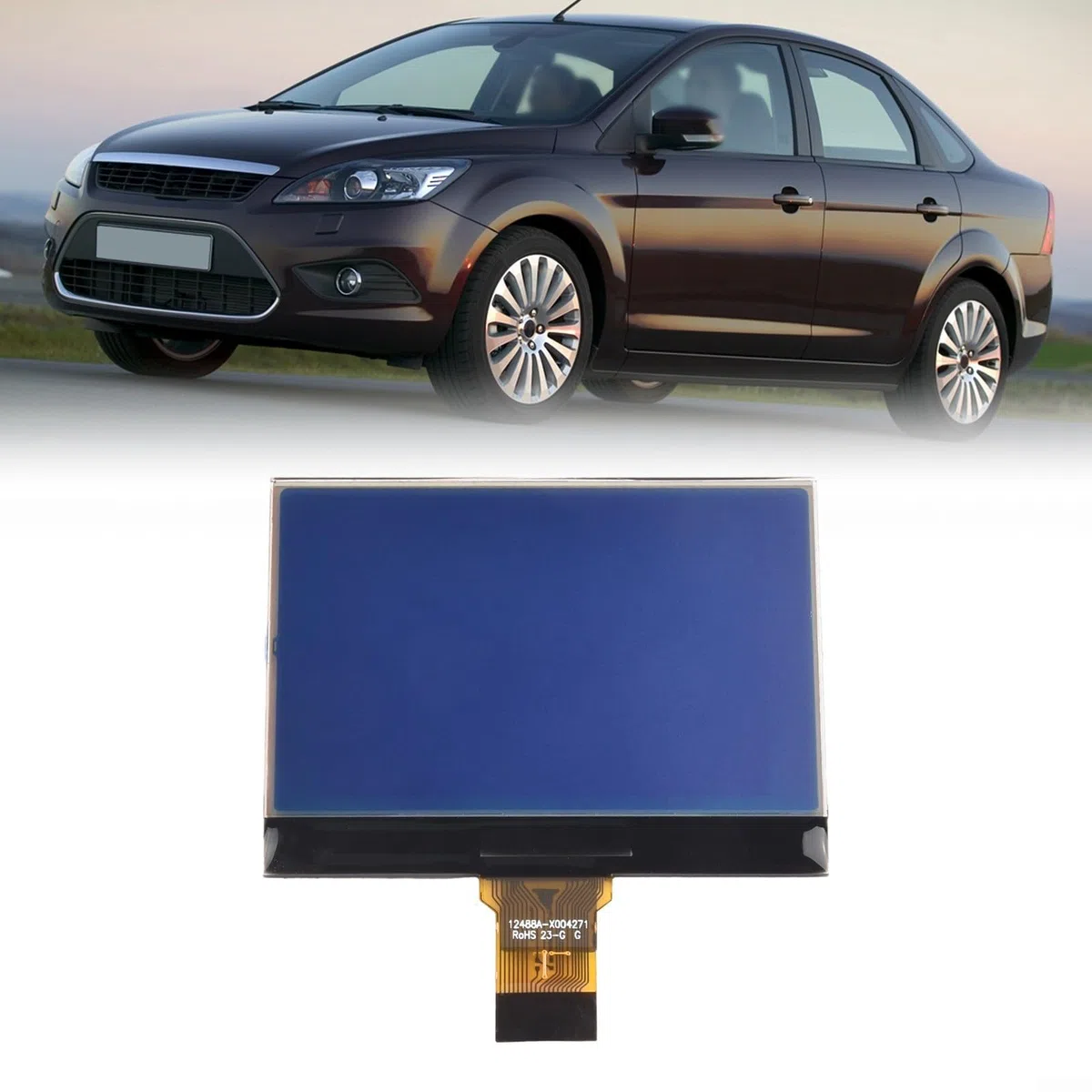 1 pantalla LCD LCD para panel de instrumentos Ford Focus, Plug and Play, ajuste directo, fácil instalación