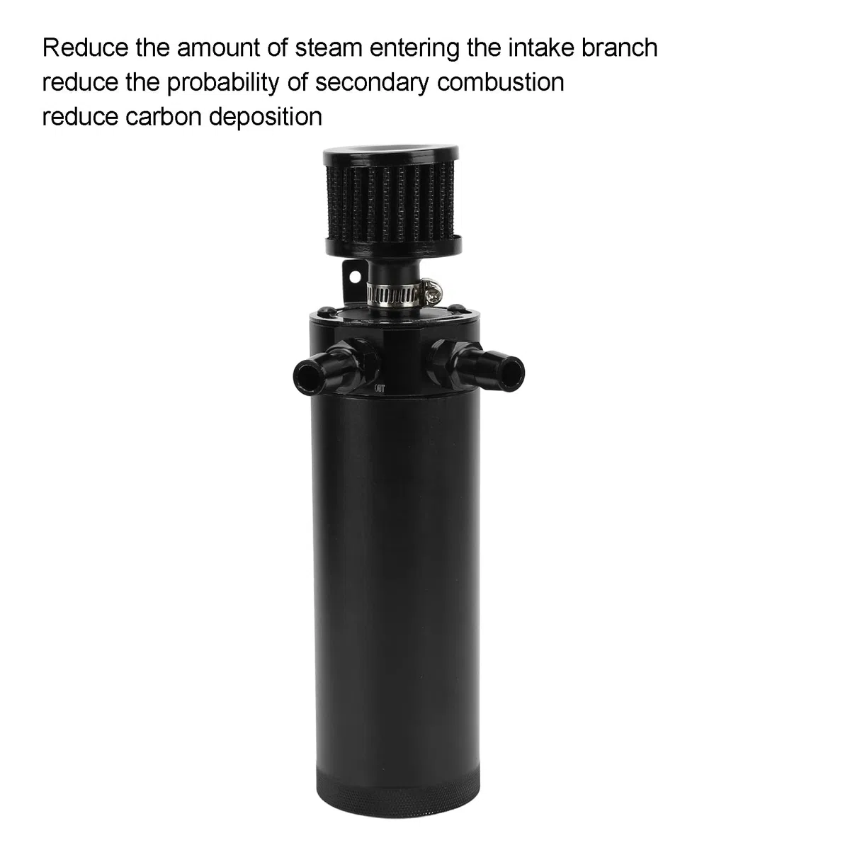 Lata De Captura De Aceite Universal De 2 Puertos, Separador De Aceite Del Tanque De Depósito De Aceite, Kit De Lata De Captura De Aceite Con Filtro De Ventilación Para Motor De Camión De Coche