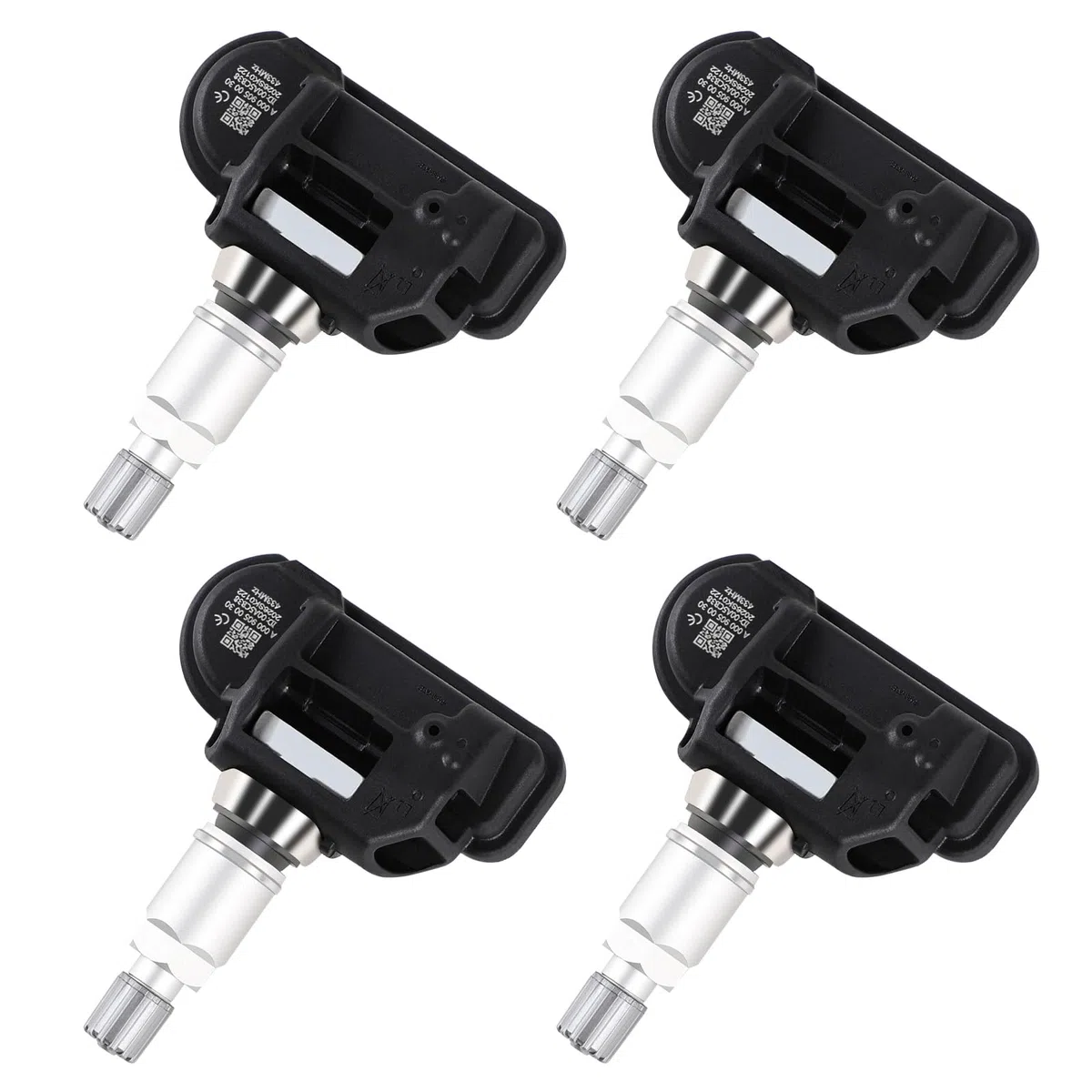 CPROSP 4 Sensore TPMS, Compatibles con Mercedes Clase C, A, GLC, GLE (W205, W176, X253, W166), CLA, CLS, Clase E, S | Códigos OE A0009050030, A0009057200 | 433MHz | Preprogramados Sensor Presion