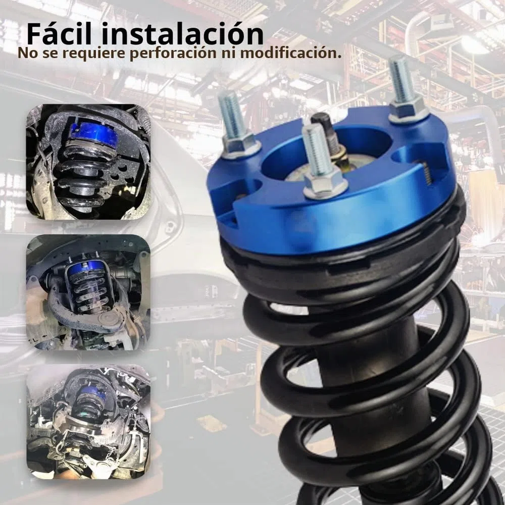 JINGLING Kits de elevación de espaciadores de suspensión delantera de 32 mm para Hilux Vigo 2004-2019 Adaptador de elevación Amortiguadores Muelles de puntal 2 piezas (delantero)
