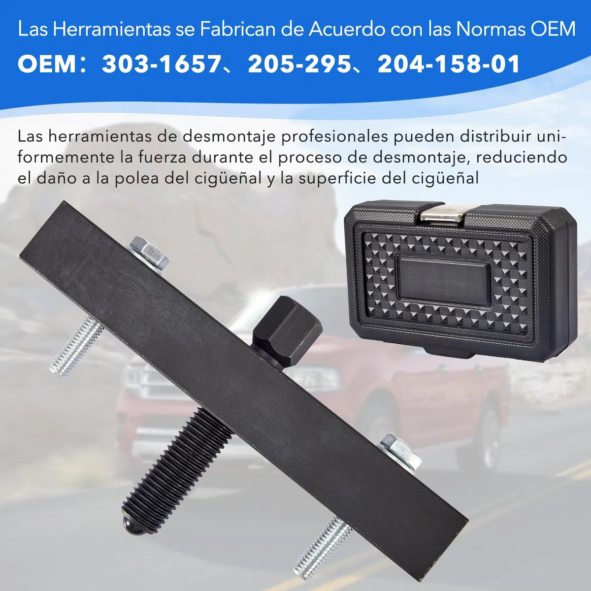 CarBole Herramienta de Extracción de Pola del Cigüeñal para Ford 2.0 EcoBlue TDCi - Compatível con Transit Custom/Tourneo Custom AWD/FWD/RWD (2016+)