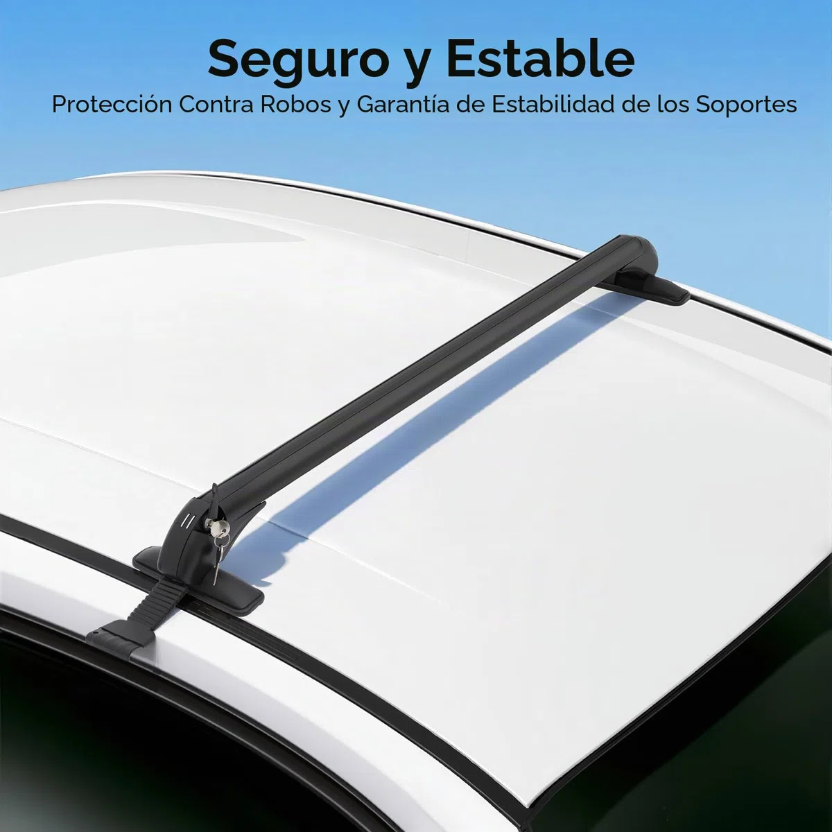 Barras portaequipajes transversales universales para coche, de aluminio, para vehículos de 4 o 5 puertas, carga máxima de 75 kg, color negro