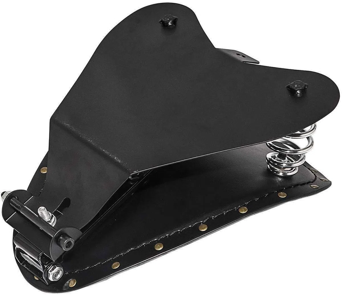 Asientos para moto, Negro asiento individual de cuero con resorte, para Sportster Forty-Eight 48 XL883 1200 Chopper Custom