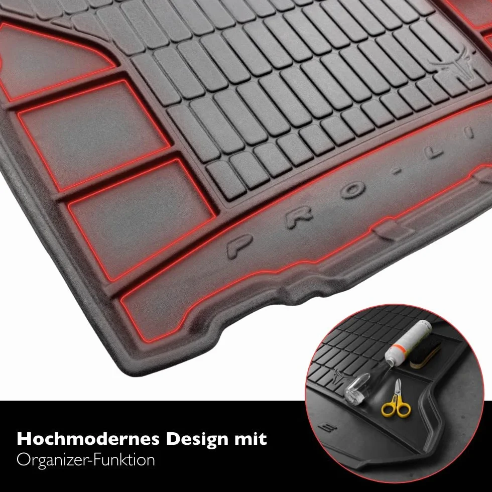 FROGUM ProLine 3D Alfombrilla Exclusiva de Goma cubeta Maletero para Ford Focus IV Desde 2018 | Práctico Organizador | Los Bordes más Altos | Al Tamaño