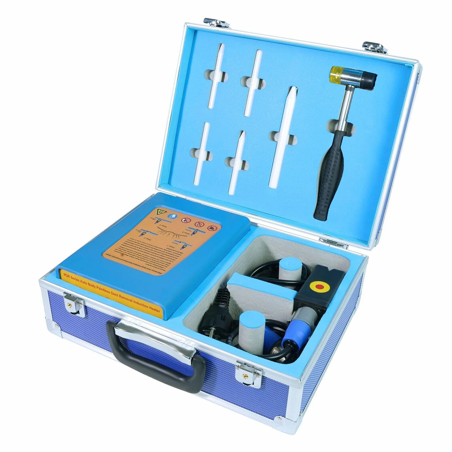 PDR - Calentador de inducción para coche, kit de herramientas de reparación de abolladuras sin pintura, 1380 W, kit de reparación de abolladuras, máquina de calefacción por inducción
