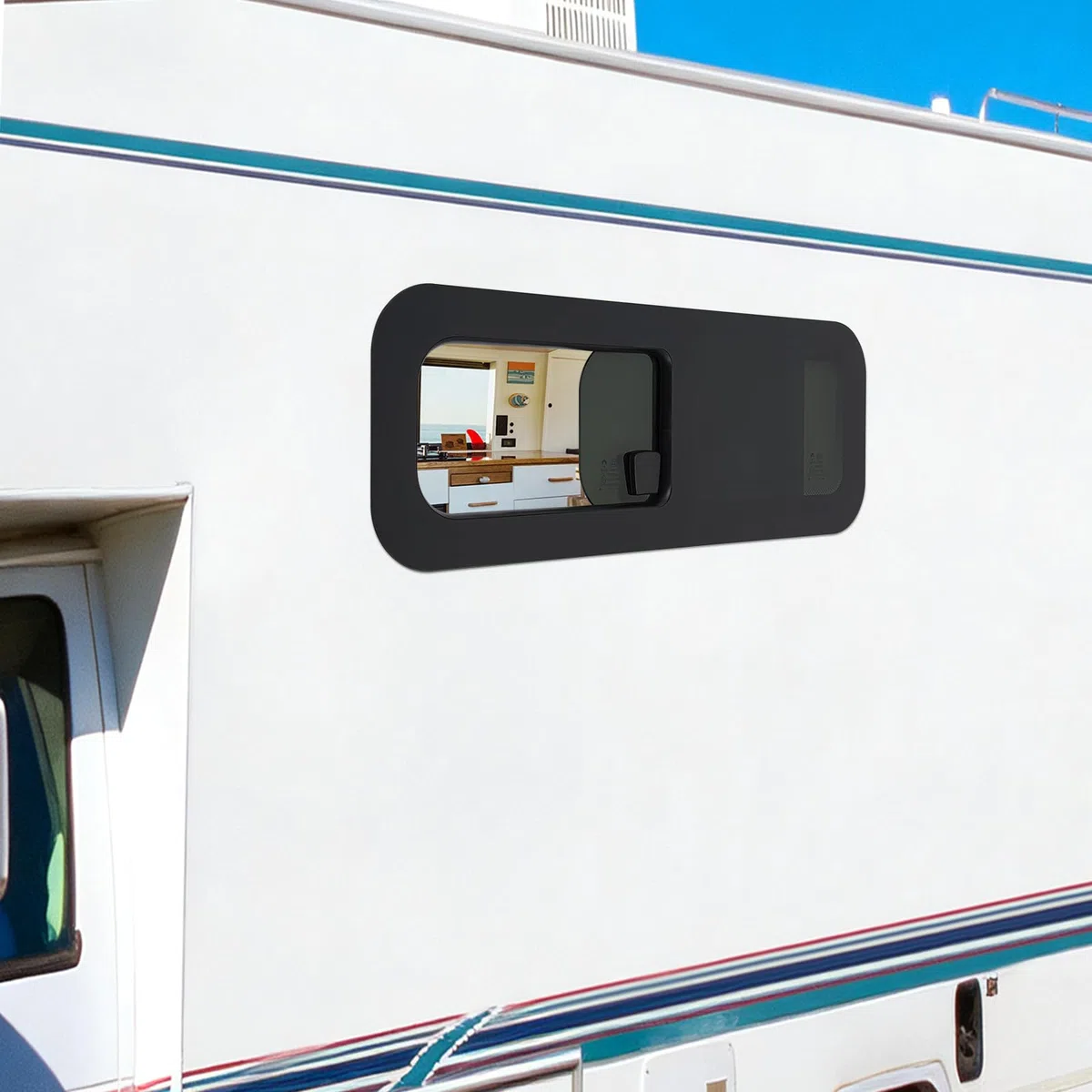 Ventana lateral para autocaravana, ventana deslizante horizontal, para caravanas RV camper, autocaravanas, vehículos de construcción, marina (780 x 280 mm)