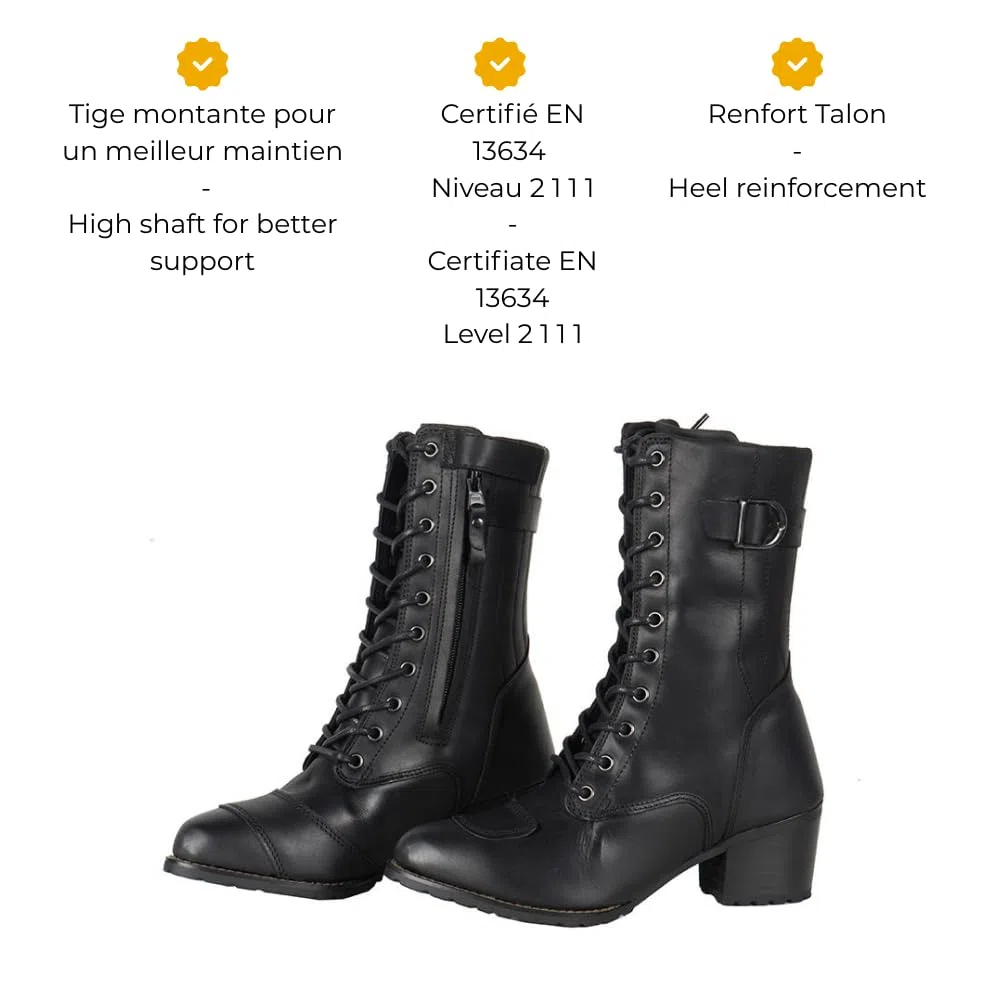 Botas de moto NINI Black Certificación CE