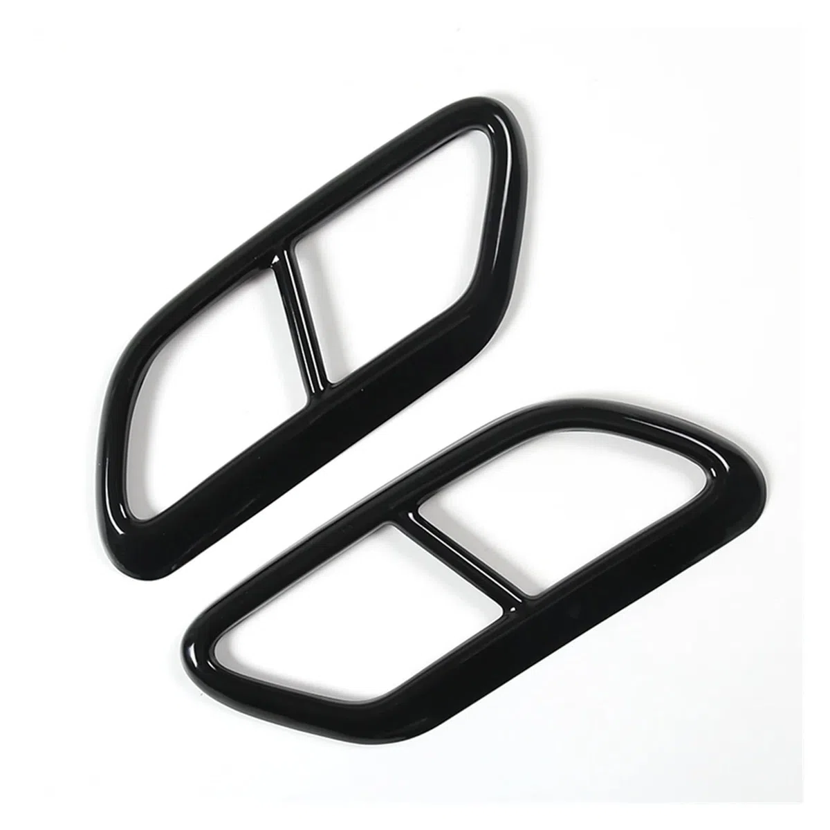 NEGRO Cubierta embellecedora silenciador trasero, Compatible for Volvo, S60 2020 S90 V90 2016-2019 moldura de la cubierta del escape del vehículo