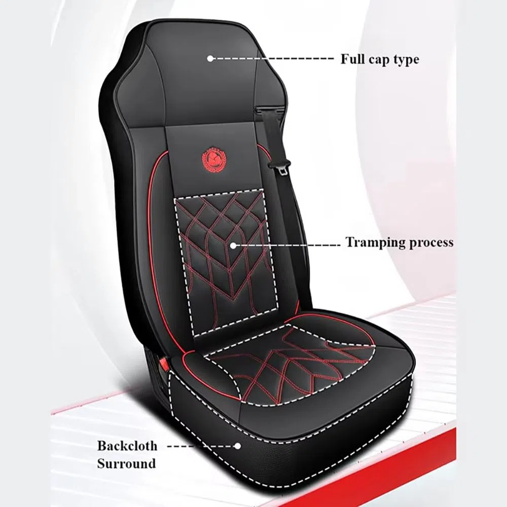 Camiones Fundas Asientos Camión Juegos de Cubreasientos Compatible con para DAF XF XG/XG+ XD CF LF MX-11 MX-13 2001-2026 1SEAT,Style C-Red Ice Silk