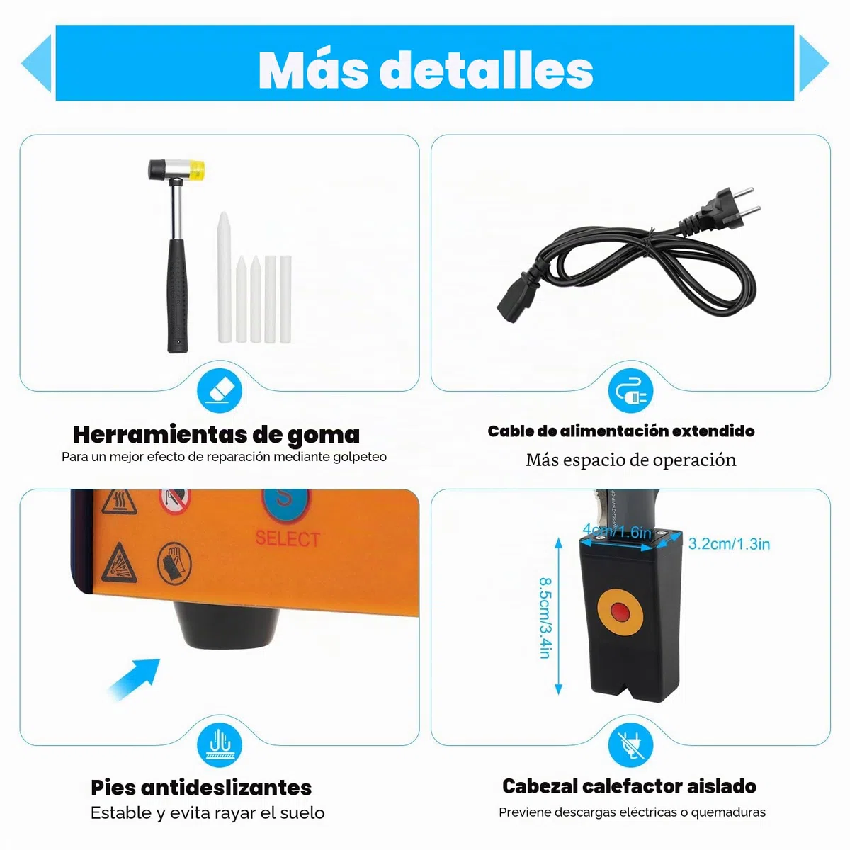 PDR - Calentador de inducción para coche, kit de herramientas de reparación de abolladuras sin pintura, 1380 W, kit de reparación de abolladuras, máquina de calefacción por inducción