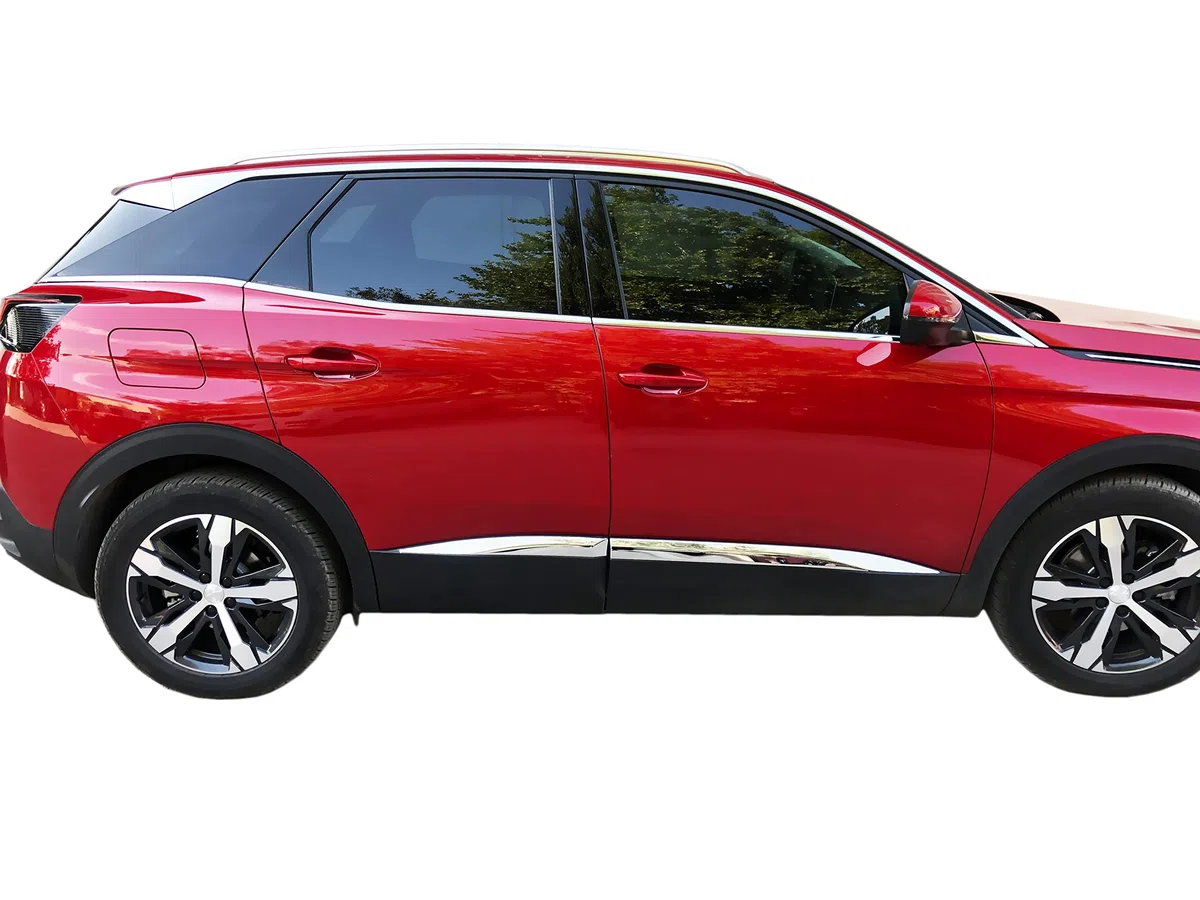 Recambo Molduras de Puerta Listones cromadas de Acero Inoxidable para Peugeot 3008 II, a Partir de 2016, Juego de 4 Piezas