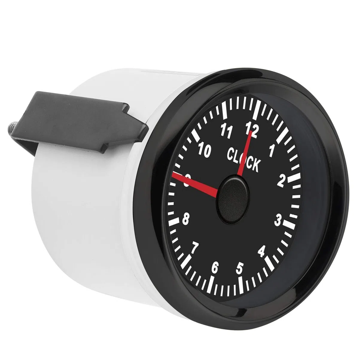 KIMISS Instrumento de Calibre de Reloj Universal de 2 Pulgadas 0-12 Horas con Luz de Fondo Roja para 12 V/24 V, Bote, Yate, Motocicleta-Diseño Impermeable y Antifog