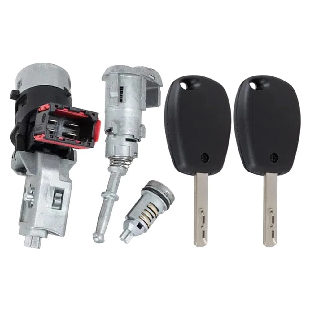 Cerradura de cilindro de bloqueo, para Opel para Movano B, para Renault III Trafic II para CLIO para Kangoo 2010-, repuesto de metal con 2 llaves