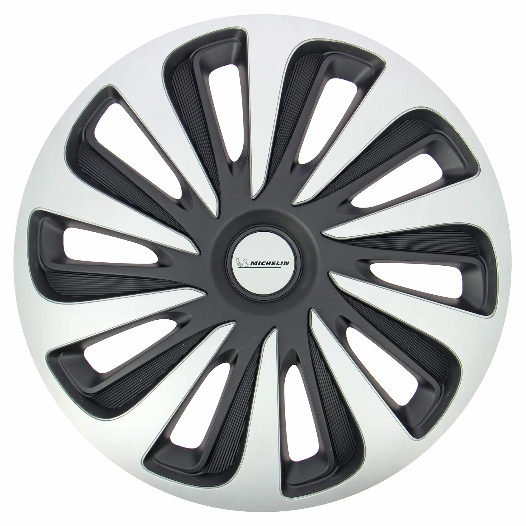 MICHELIN 009122 4 Tapacubos de Coche, 3D Black Edition, 15 pulgadas