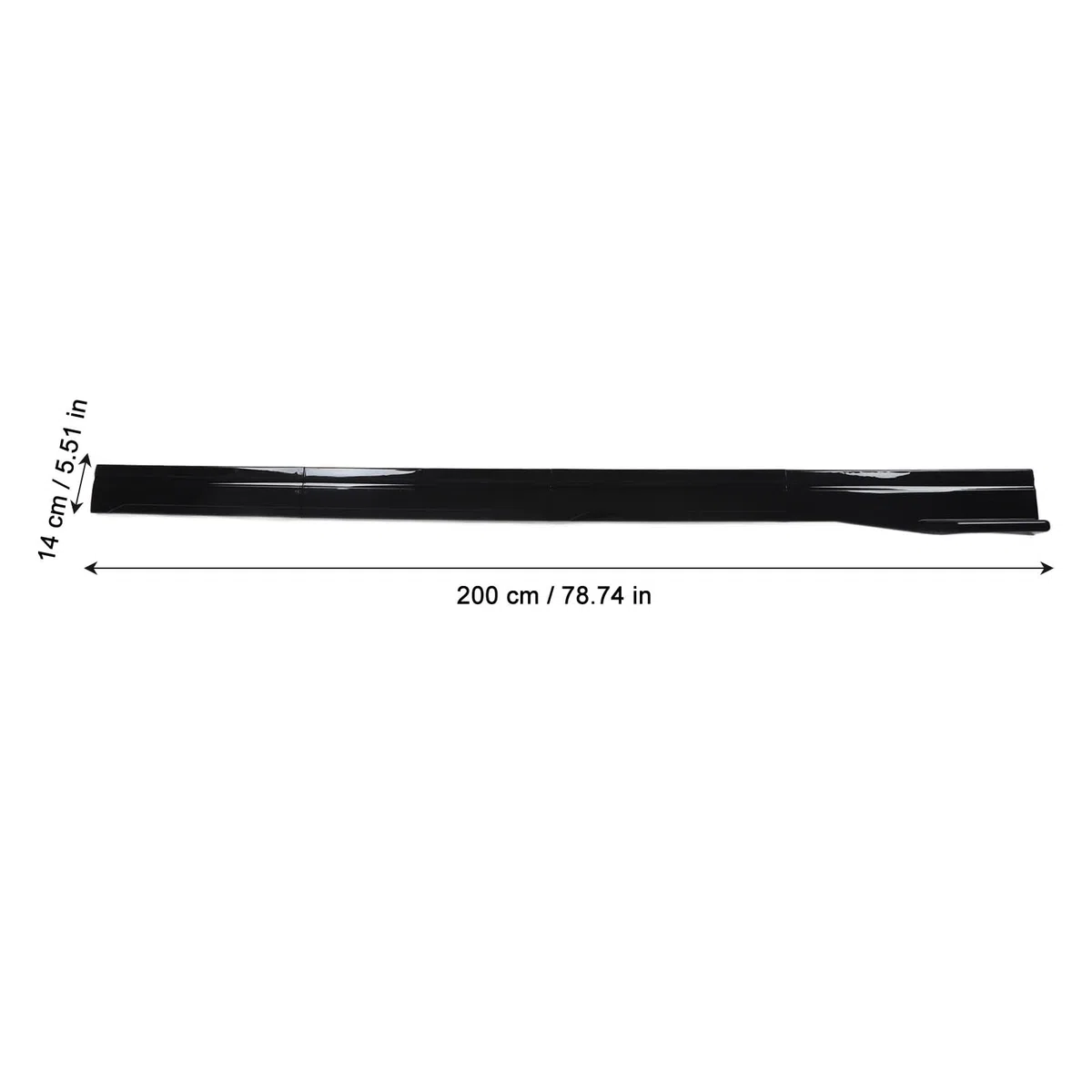 Falda Lateral para Automóvil 78.7 Pulgadas Negro Brillante Extensión De Panel Rocker Spoiler Lip Splitter Universal Compatible con La Mayoría De Modelos De Coches