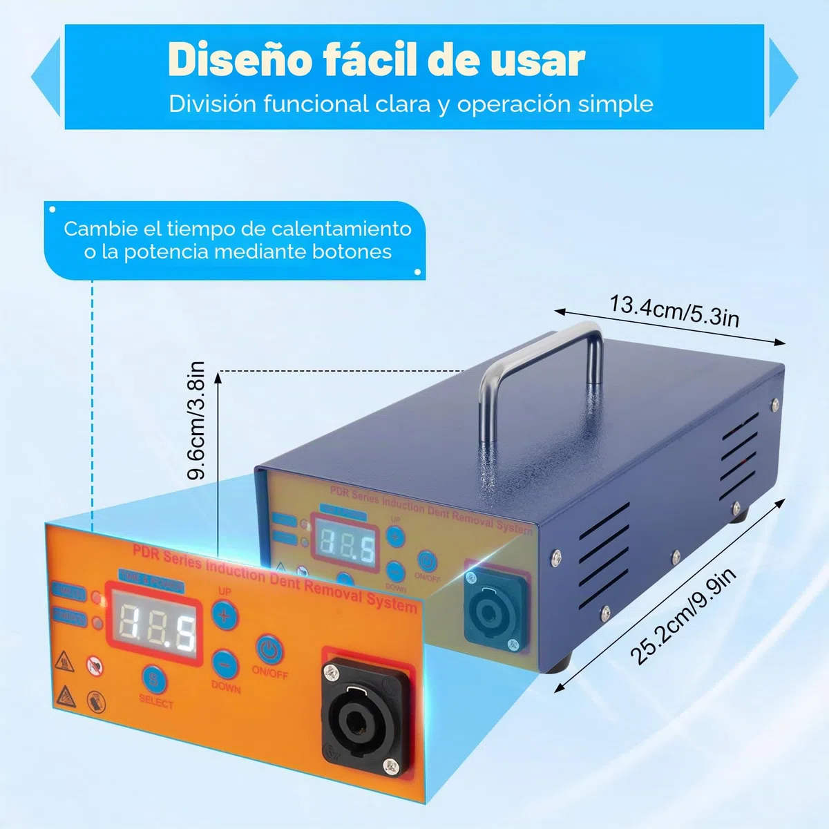 PDR - Calentador de inducción para coche, kit de herramientas de reparación de abolladuras sin pintura, 1380 W, kit de reparación de abolladuras, máquina de calefacción por inducción