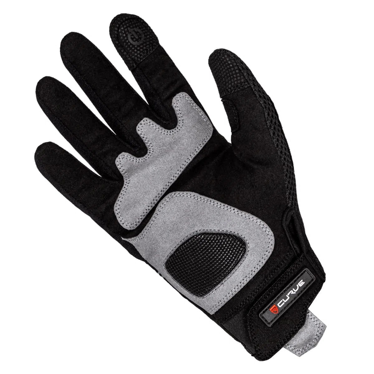 CURVE Guantes Moto Zircon Vented, Negros, Cortos, Transpirables, Protección en los Nudillos de TPU, Uso Pantalla táctil, Adultos, Hombre, Mujer, CE, homologados