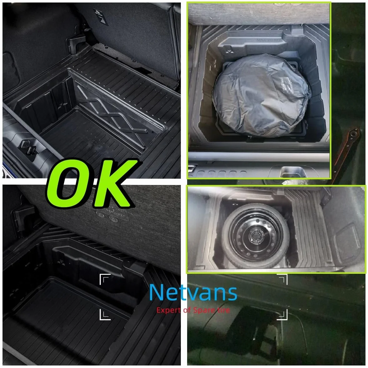 Rueda de emergencia de 17" compatible con Ford Puma con gato, llave y bolsa (clasificación de espacio)