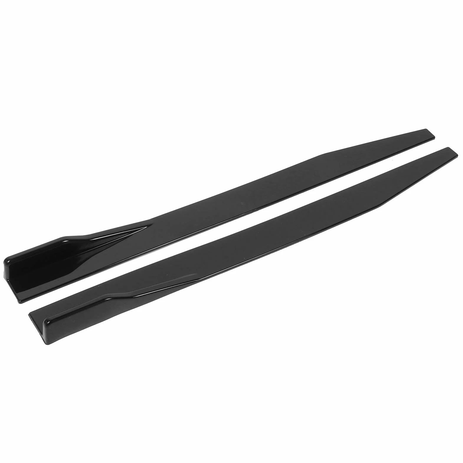 Faldón Lateral para Automóvil, 2 Piezas Separador de Faldón Lateral para Automóvil Difusor de Alas de Labios Universal 120 Cm / 47,2 Pulgadas Negro Brillante