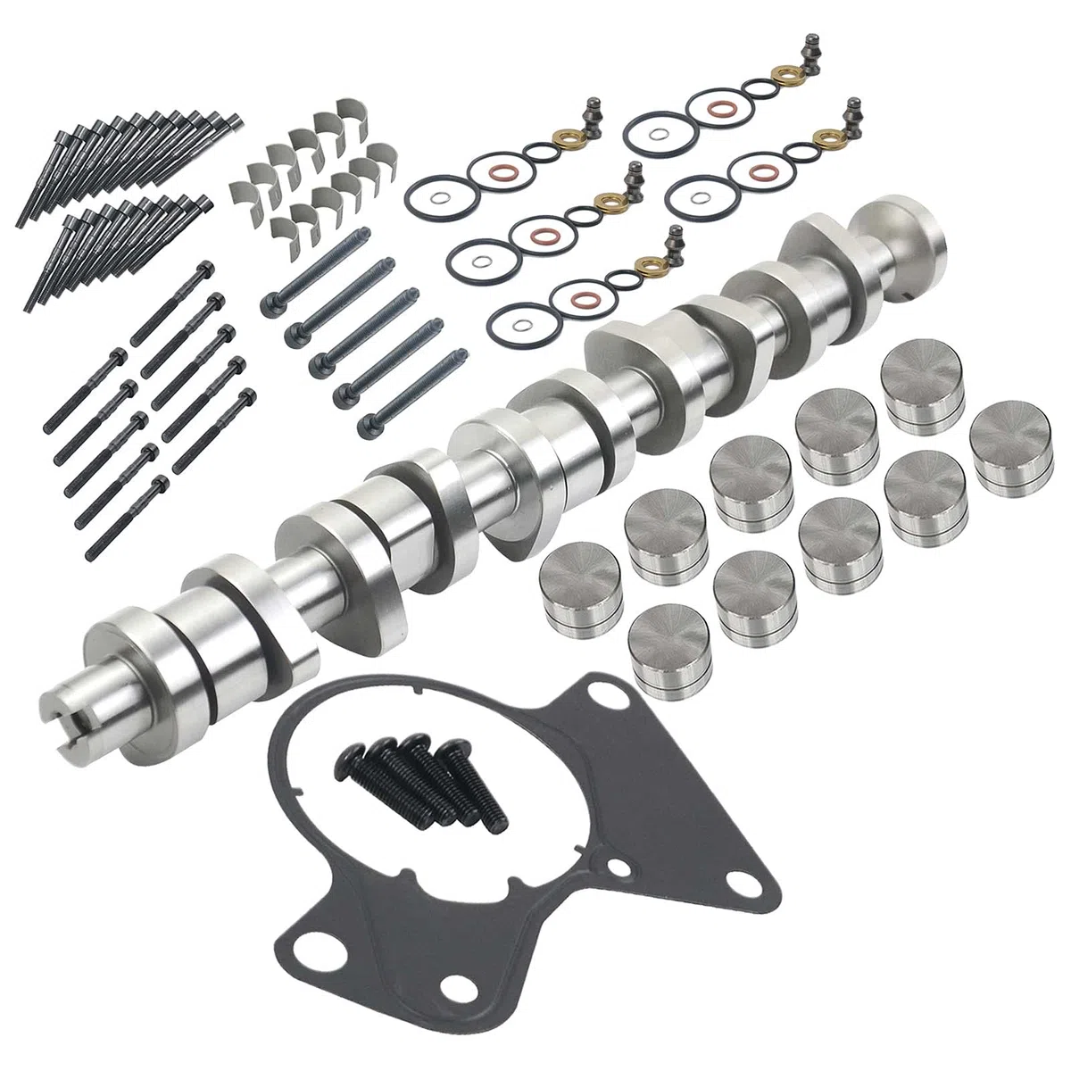 Árbol de levas + Kit de cojinete de leva compatible con Transp0rter V T5 2.5 TDI AXD AXE BAC BLK 038103673A 038103714G