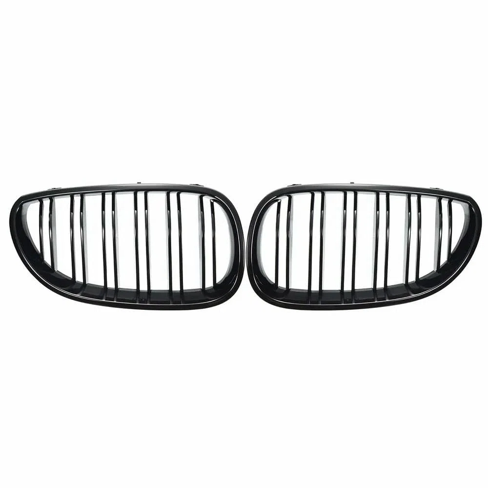 Rejilla de riñón de Repuesto para Parachoques Delantero de Coche Parrilla de Carreras - Apto para BMW 5 Series E60 M5 E61 520i 545i 550i 535i 2003-2010 [OEM:51137027061,51137027062]