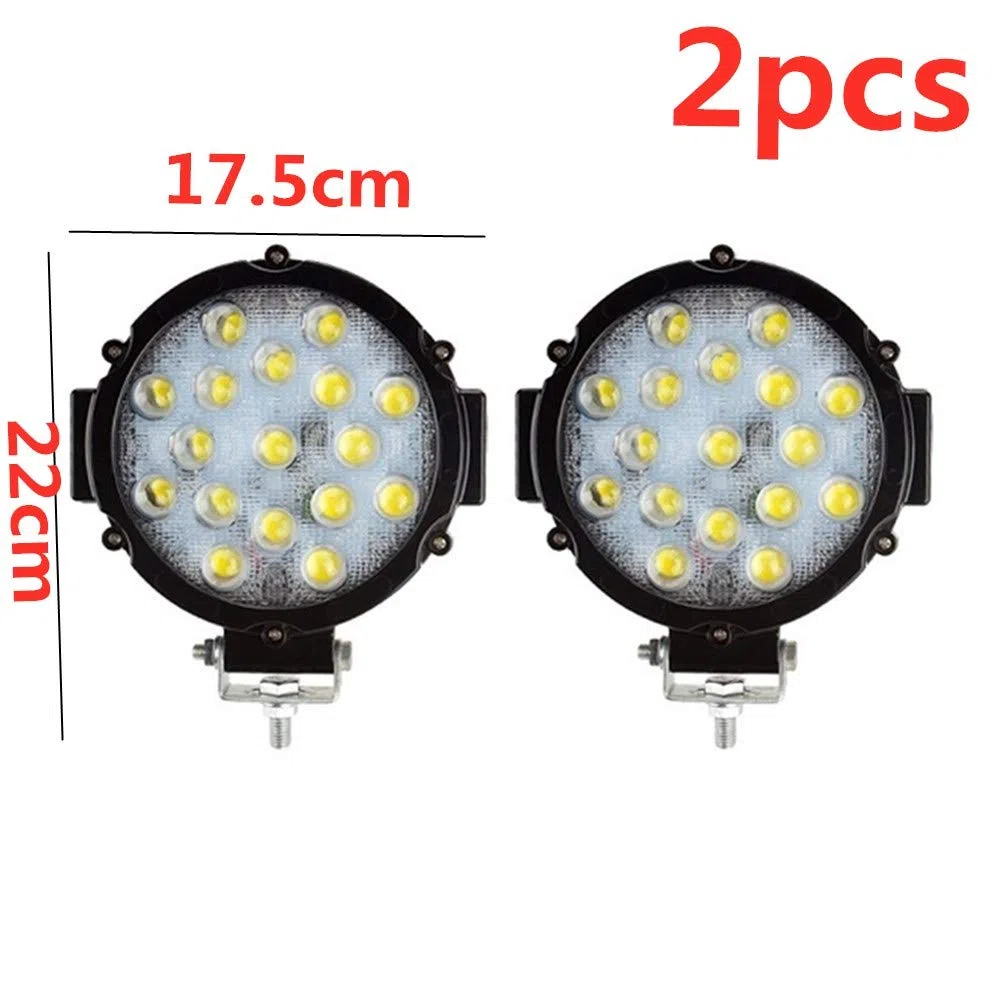 Faros Largo Alcance Led Moto Offroad luces de niebla Lámpara de trabajo de conducción LED para camión Fuera de carretera Barra de luz LED Black,One Size