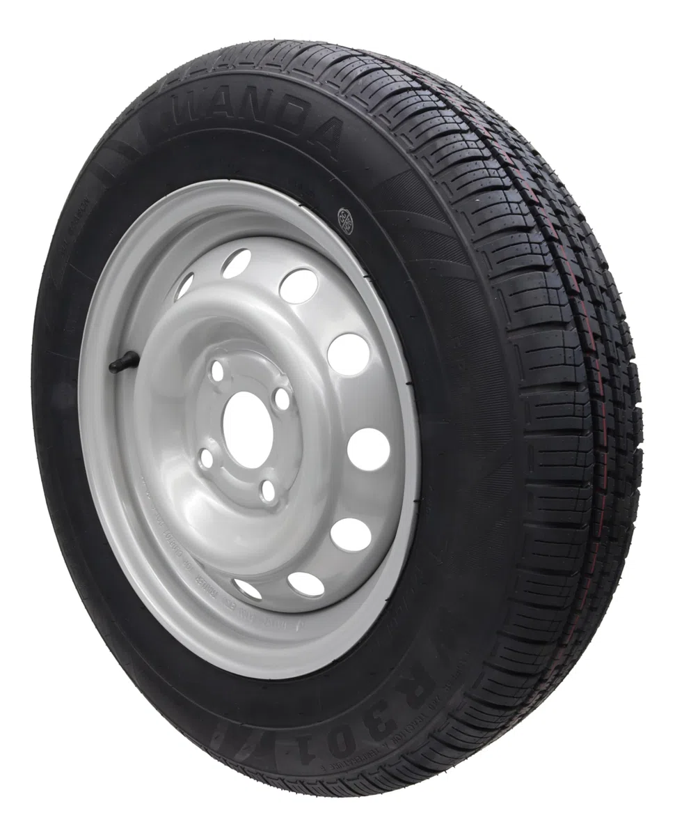 Rueda completa 145/80R13 79N 4x100, rueda de remolque para coche, llanta 4Jx13, neumático 145 80 R 13, rueda de remolque