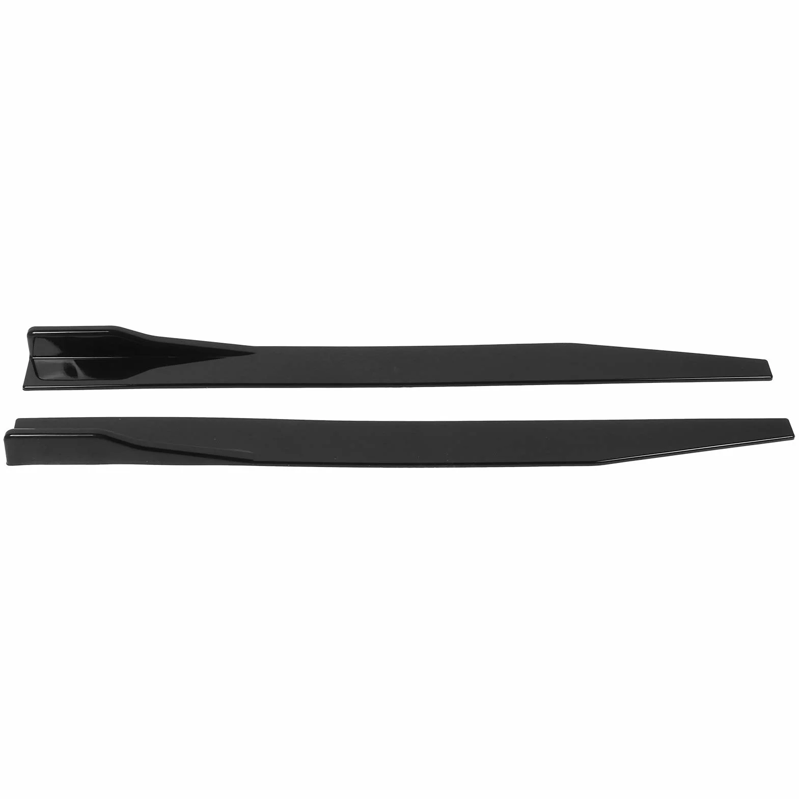 Faldón Lateral para Automóvil, 2 Piezas Separador de Faldón Lateral para Automóvil Difusor de Alas de Labios Universal 120 Cm / 47,2 Pulgadas Negro Brillante
