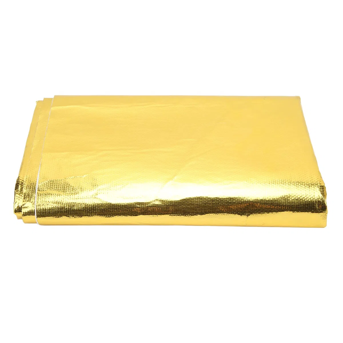 Lámina reflectante de barrera térmica, Escudo Térmico Autoadhesivo para Altas Temperaturas, rollo adhesivo reflectante del calor, para protección de mangueras de automoción, 39x47 (Oro)