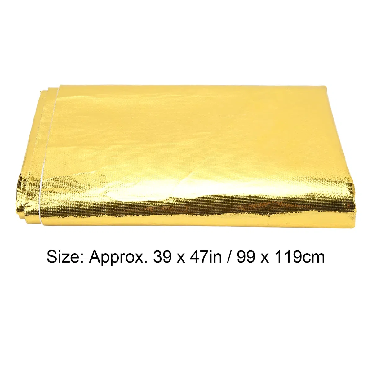 Lámina reflectante de barrera térmica, Escudo Térmico Autoadhesivo para Altas Temperaturas, rollo adhesivo reflectante del calor, para protección de mangueras de automoción, 39x47 (Oro)