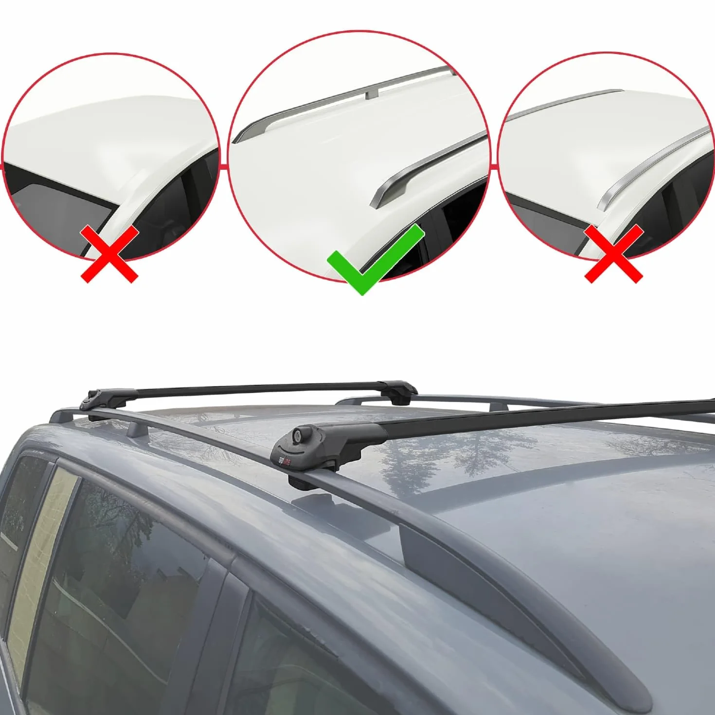Compatible con Cupra Formentor 2020-2024 Barras de techo ACE-1 Portaequipajes Barras Transversales NEGRO