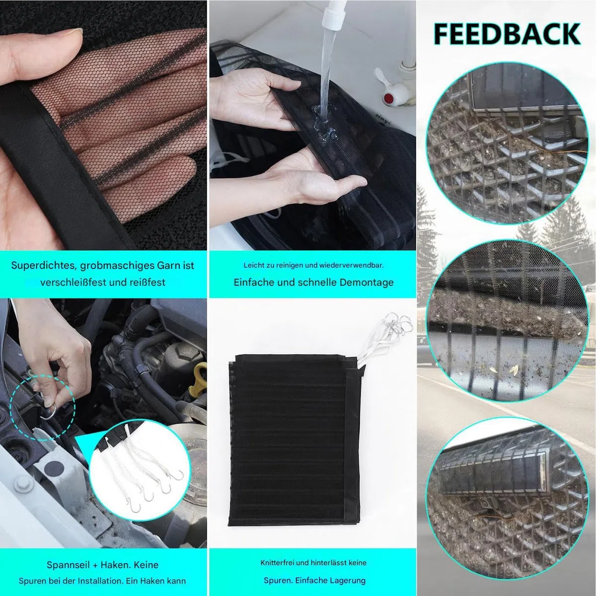 Rejilla para capó de vehículo | Rejilla para capó contra el polvo - Malla protectora para el tanque, el radiador y el parachoques, prevención de impactos de piedras