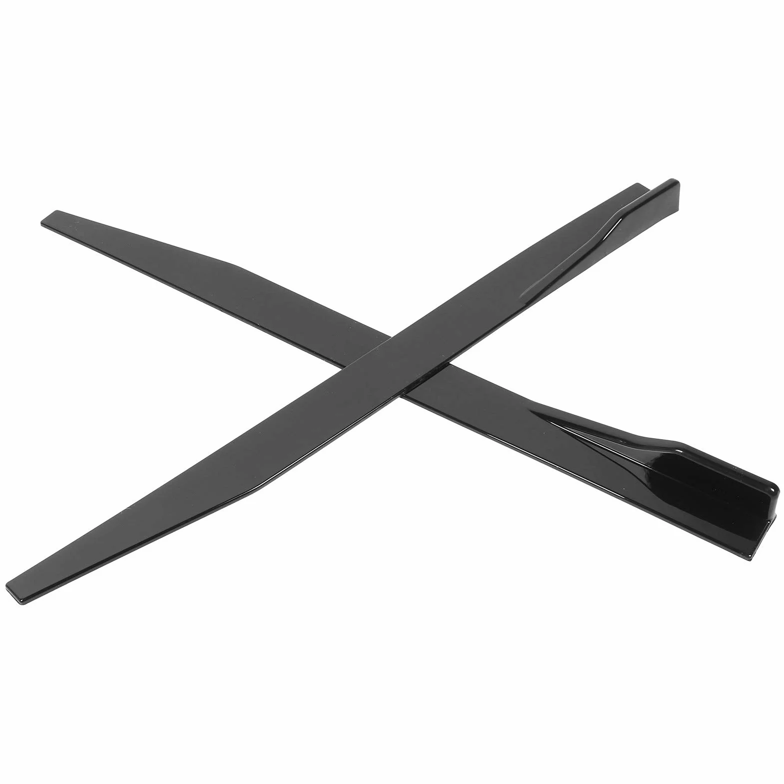 Faldón Lateral para Automóvil, 2 Piezas Separador de Faldón Lateral para Automóvil Difusor de Alas de Labios Universal 120 Cm / 47,2 Pulgadas Negro Brillante