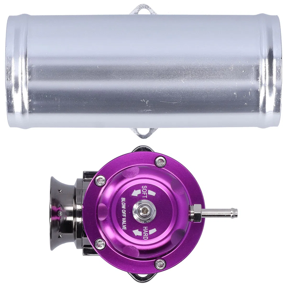 Válvula de descarga turbo de palanquilla de aluminio, tubo de brida de 2,5 pulgadas TipoRS Válvula de descarga universal Accesorio para automóvil SDDBOVGRSBL FPG250(Violeta)
