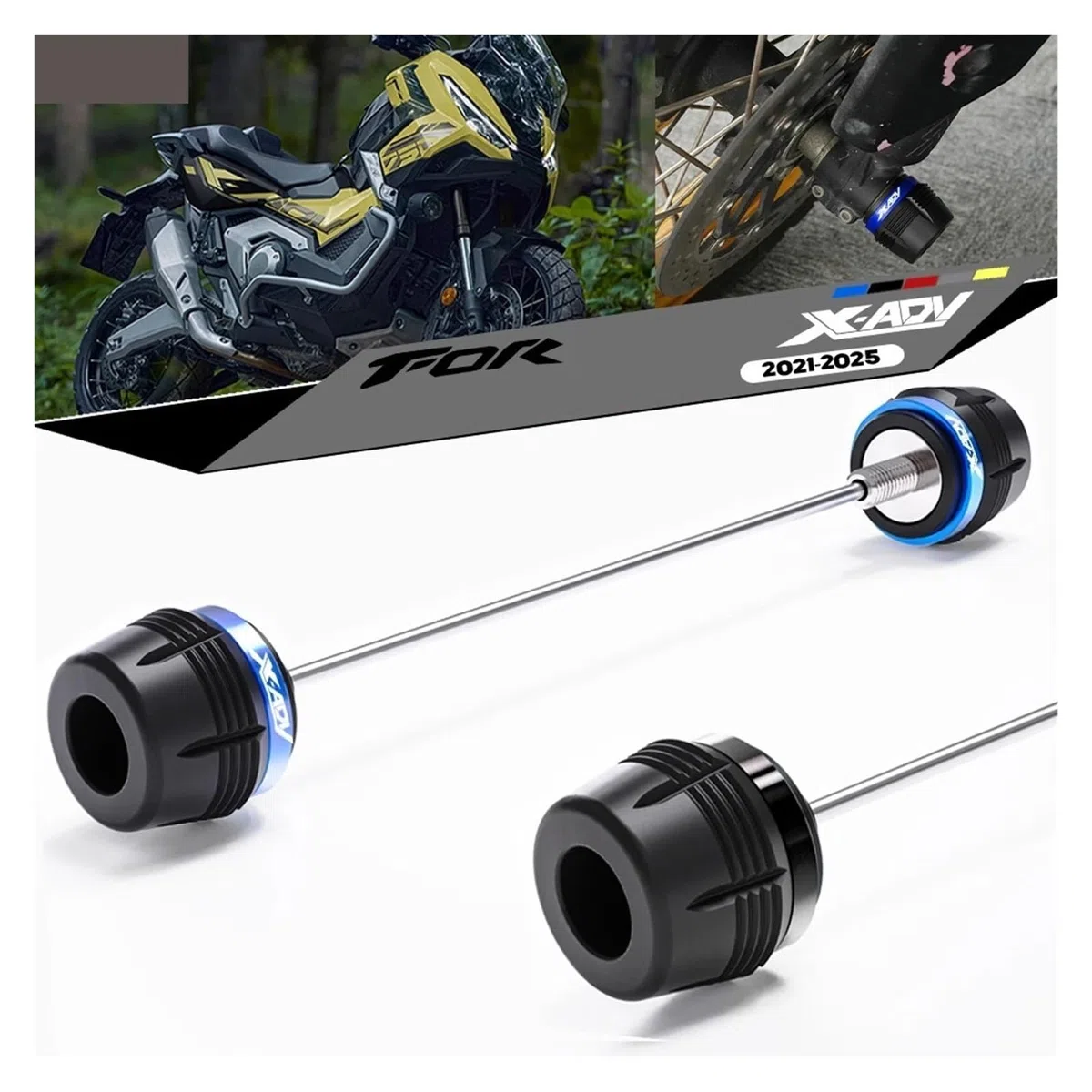 Protector Deslizante De Horquilla para Eje De Rueda Delantera Y Trasera para Hon&da 750 X-ADV 750 XADV X XADV750 ADV 2021-2025 Deslizadores de Discos