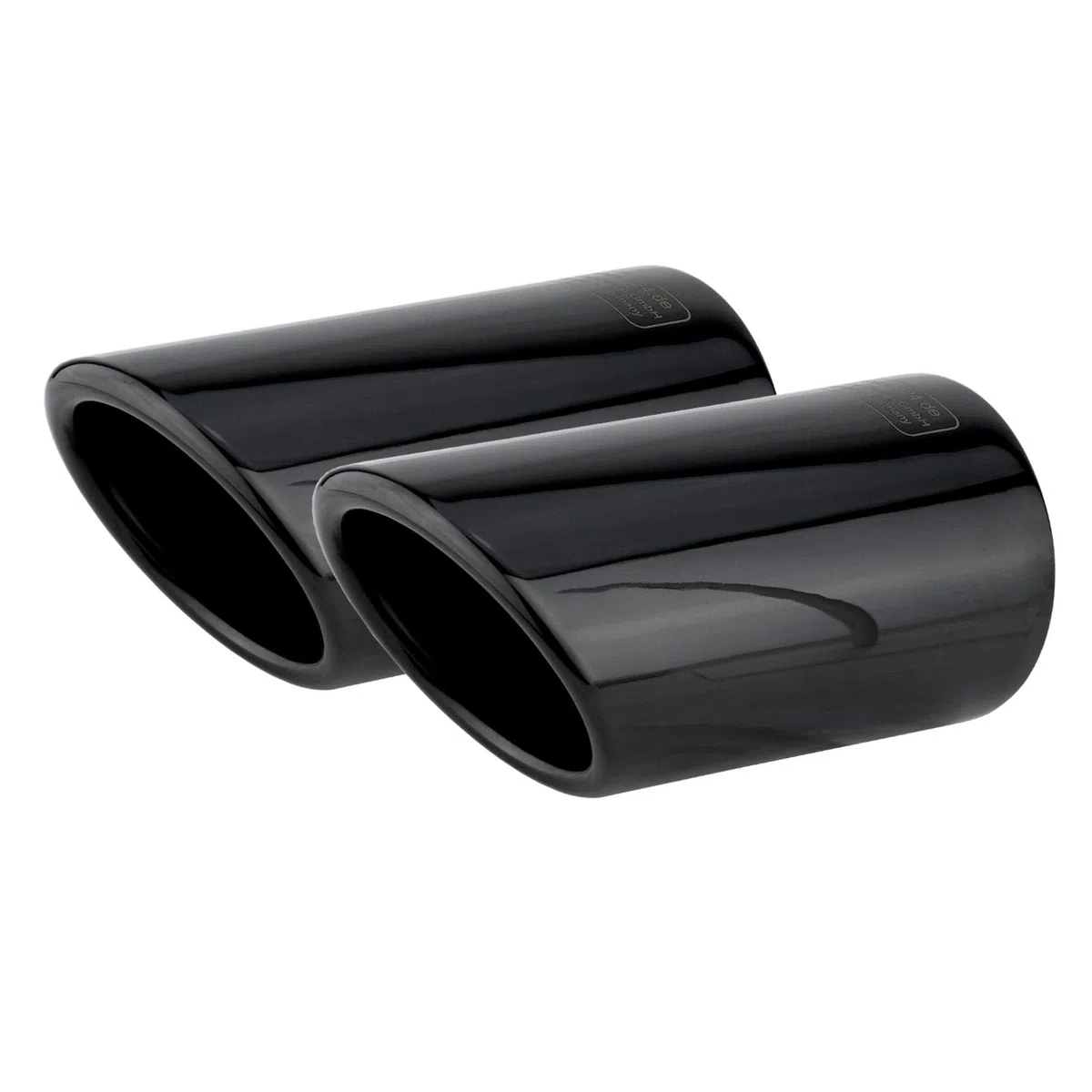 Embellecedor de Tubo de Escape Coche 2 piezas Cola de Escape Coche Acero Inoxidable Negro Pulido Plug&Play compatible con Golf 7 VII Variant Touran 5T para 60mm - L&P A289