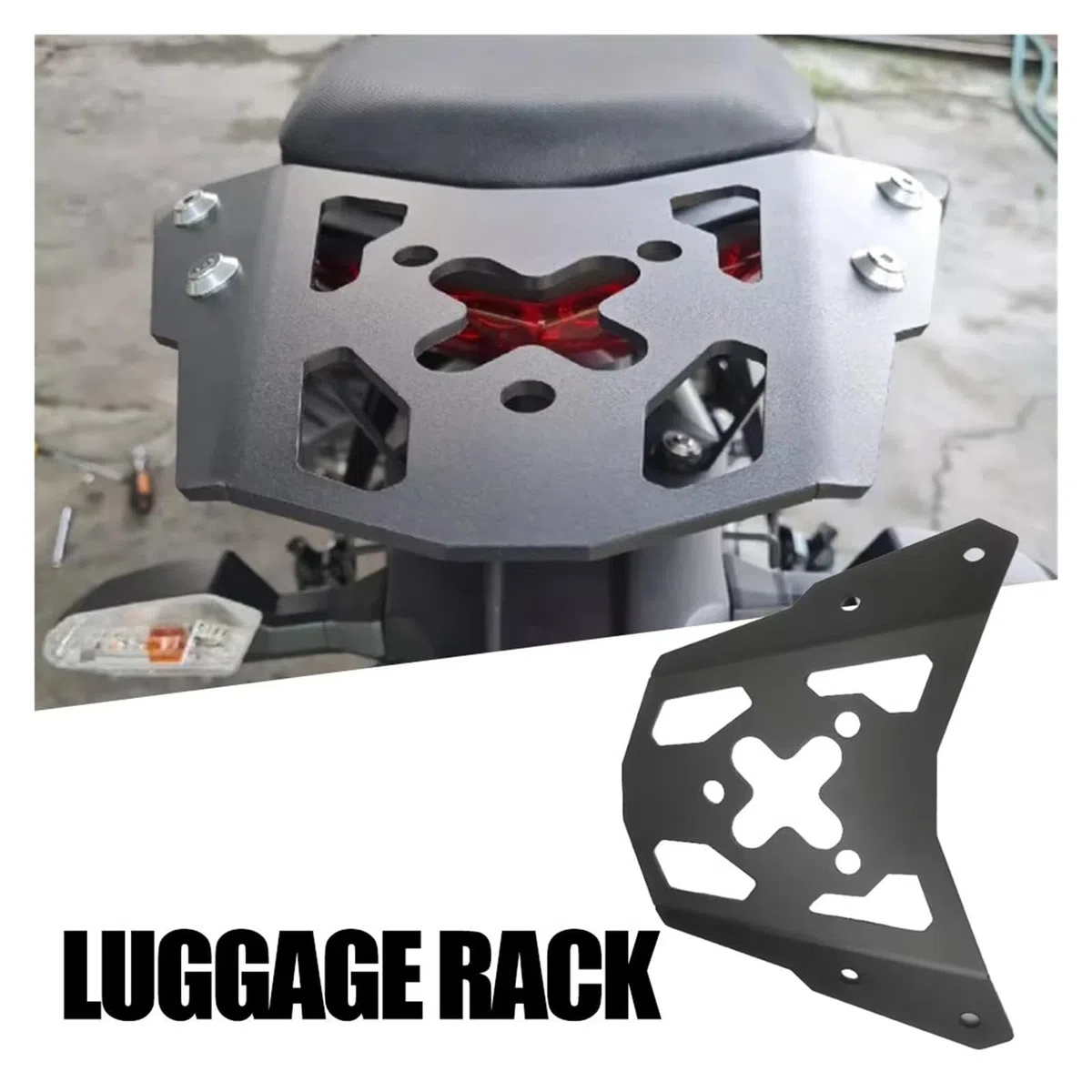 Portaequipajes Trasero para Kawasaki para Ninja para 650 ER6N ER-6N ER6F ER-6F Accesorios Motocicletas Trasero Portaequipajes Estante Soporte para Caja Superior 2012-2016 Motorcylce Portaequipajes