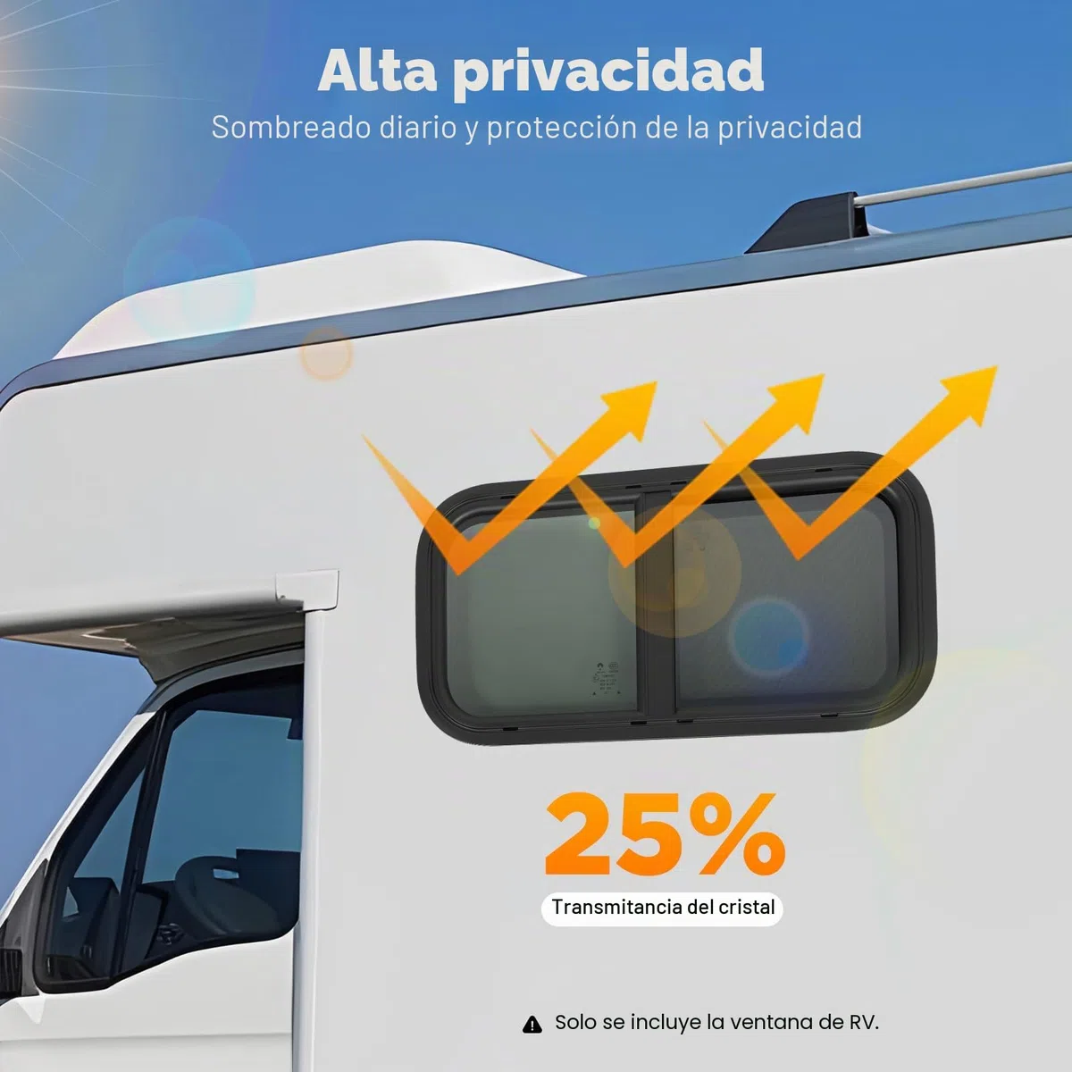 Ventana lateral para caravana, ventana tintada corrediza con pantalla para autocaravana, parasol para autocaravana para remolques de autocaravana, 600 x 300mm