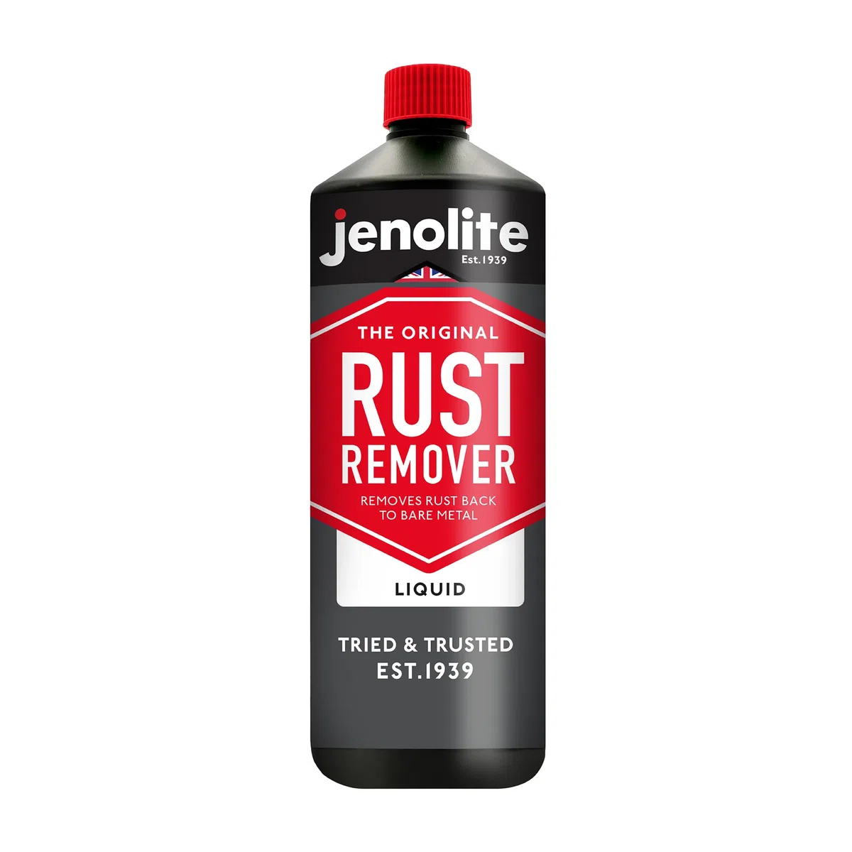 JENOLITE Original Líquido removedor de óxido | TRATAMIENTO DE ÓXIDO | Eliminador de óxido de acción rápida | elimina el óxido de nuevo al metal desnudo | 1kg