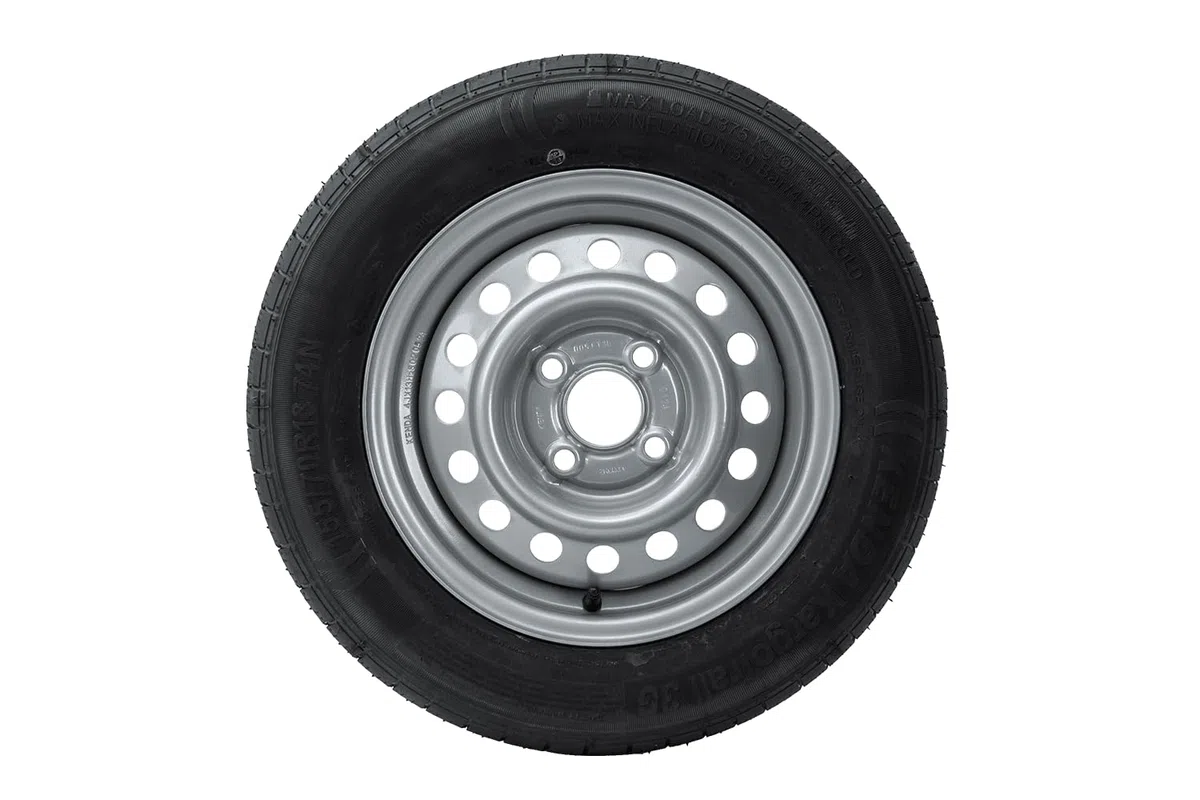 KENDA Rueda de Remolque 155/70 R13 con Llanta 4x98 ET30 y Carga de 375 kg, Neumático KargoTrail 3G de Alta Estabilidad para Remolques Ligeros y de Camping