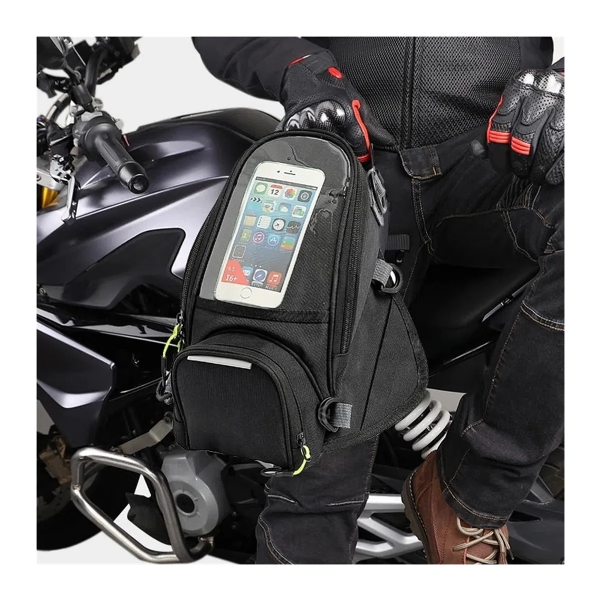 Bolsa magnética para depósito de Motocicleta para Zontes G1 125 ZT125 ZT125U ZT U 310X Accesorios Bolsa De Depósito Multifuncional para Moto con Navegación Y Teléfono Móvil