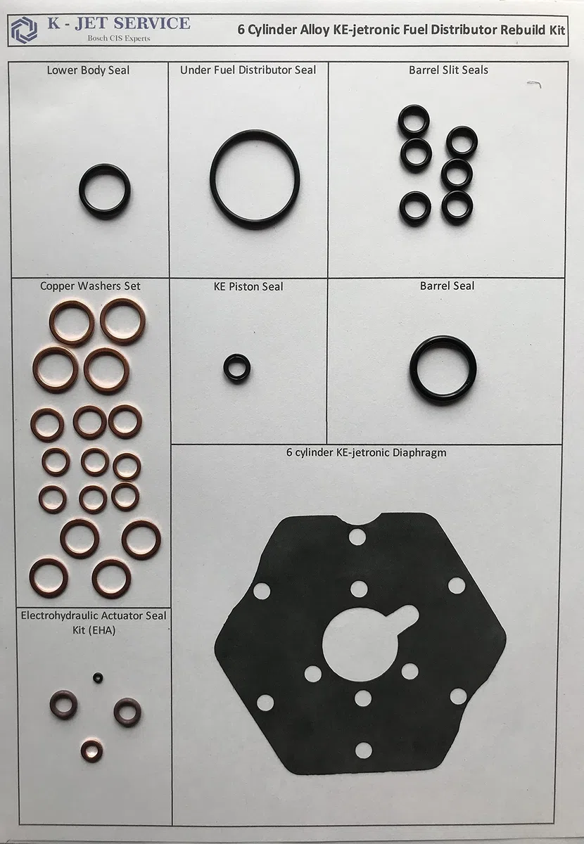 Kit de reparación del divisor de flujo para todos los motores Bosch KE-Jetronic de 5 y 6 cilindros en aluminio 0438101012 0438101044 Mercedes 190 260 300 E SL CE TE SE SEL Audi 80 100