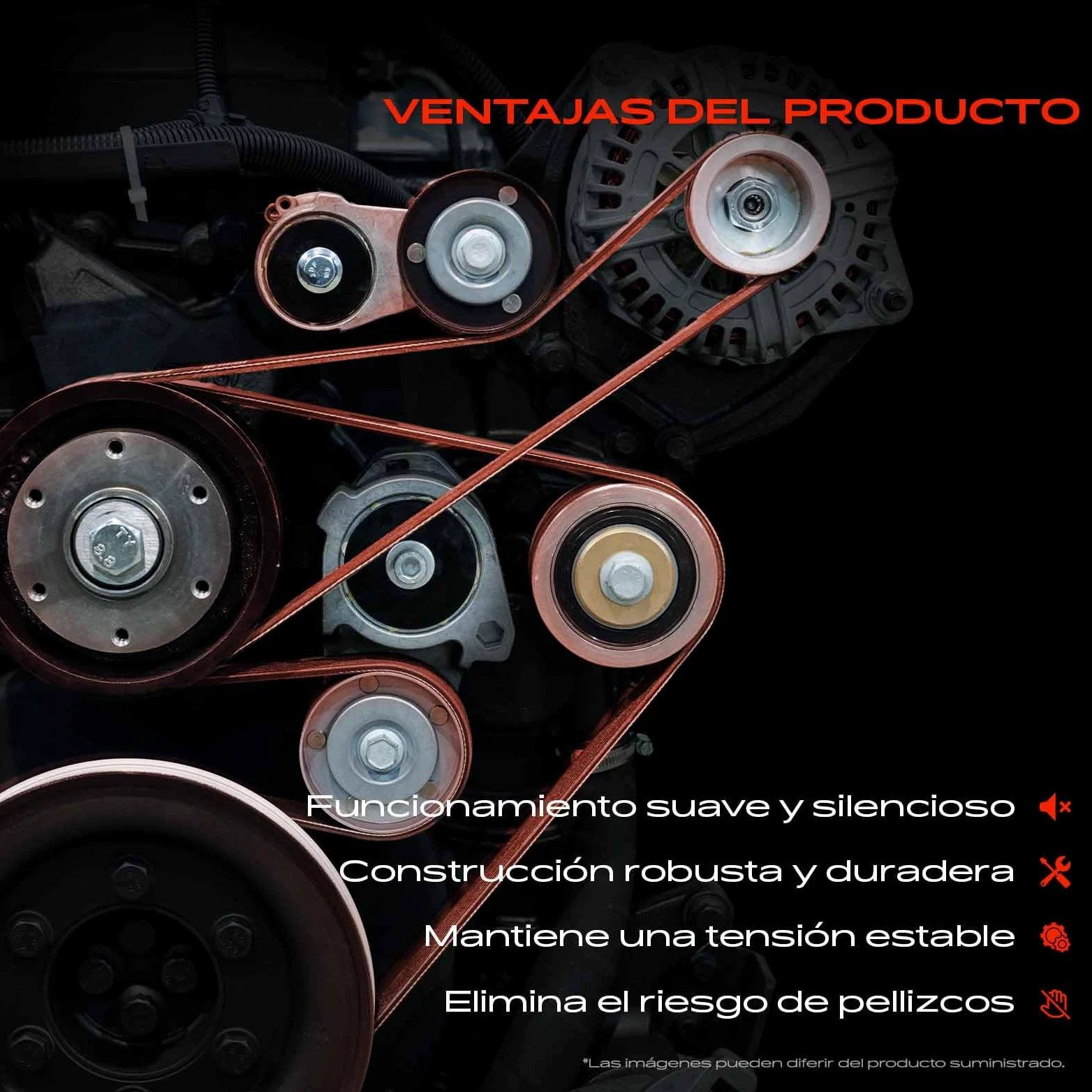 Frankberg Polea guía de rodillos Diesel Compatible con Clase E T-Model S212 3.0L Clase E W212 3.0L GLK-Klasse X204 3.0L Clase M W166 3.0L GLE W166 3.0L Replace# 6422001370