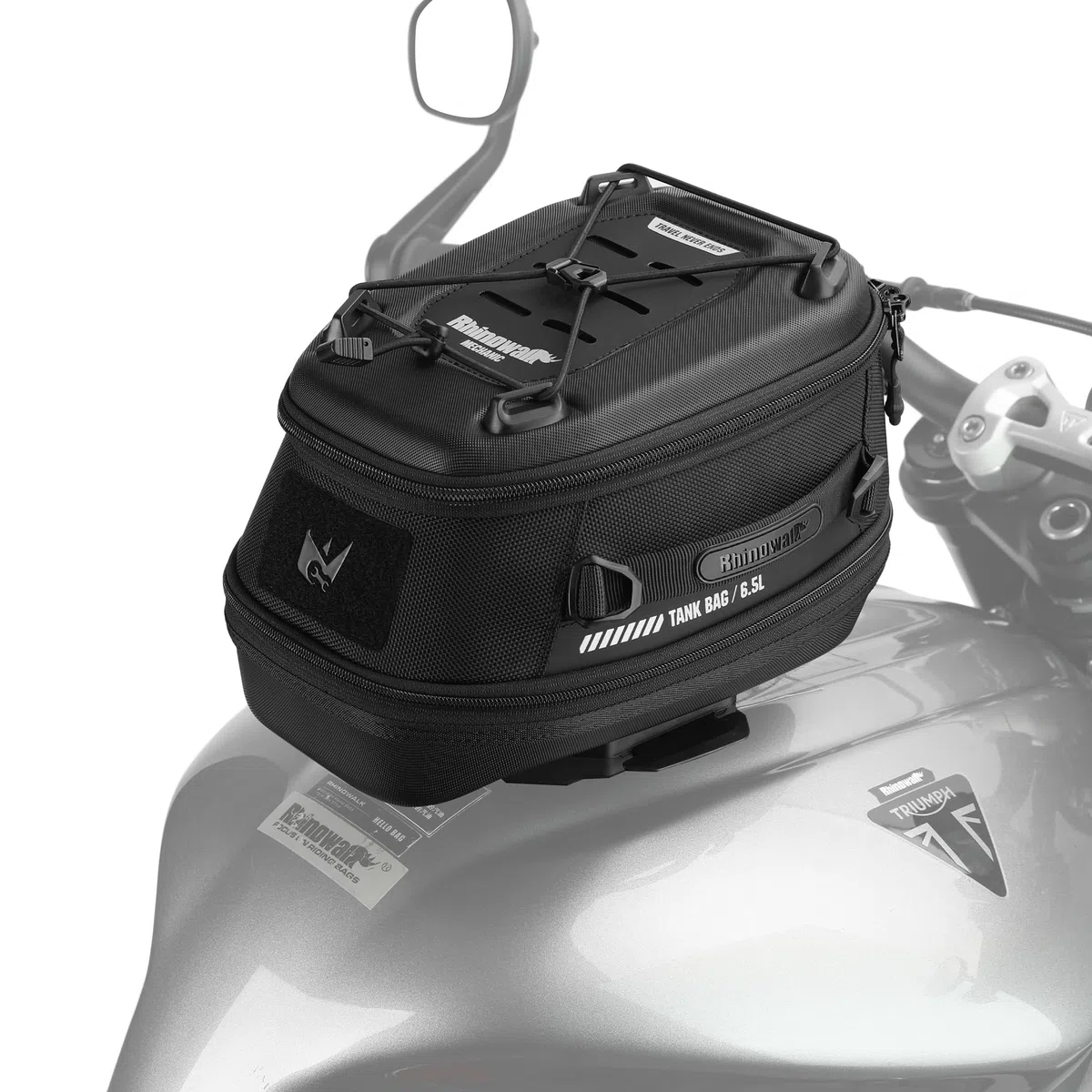 Rhinowalk Bolsa magnética de Tanque de Motocicleta Quick Release 5-6.5L Capacidad Ampliable Bolso de Tanque de Motocicleta con protección contra la Lluvia